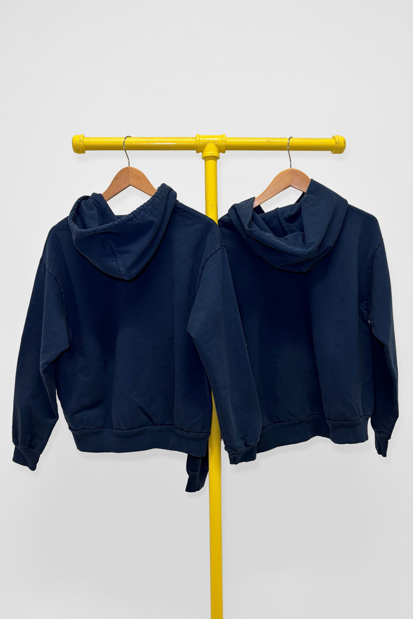 XS Trash Hoodie & Trash Zip Up Hoodie, back view