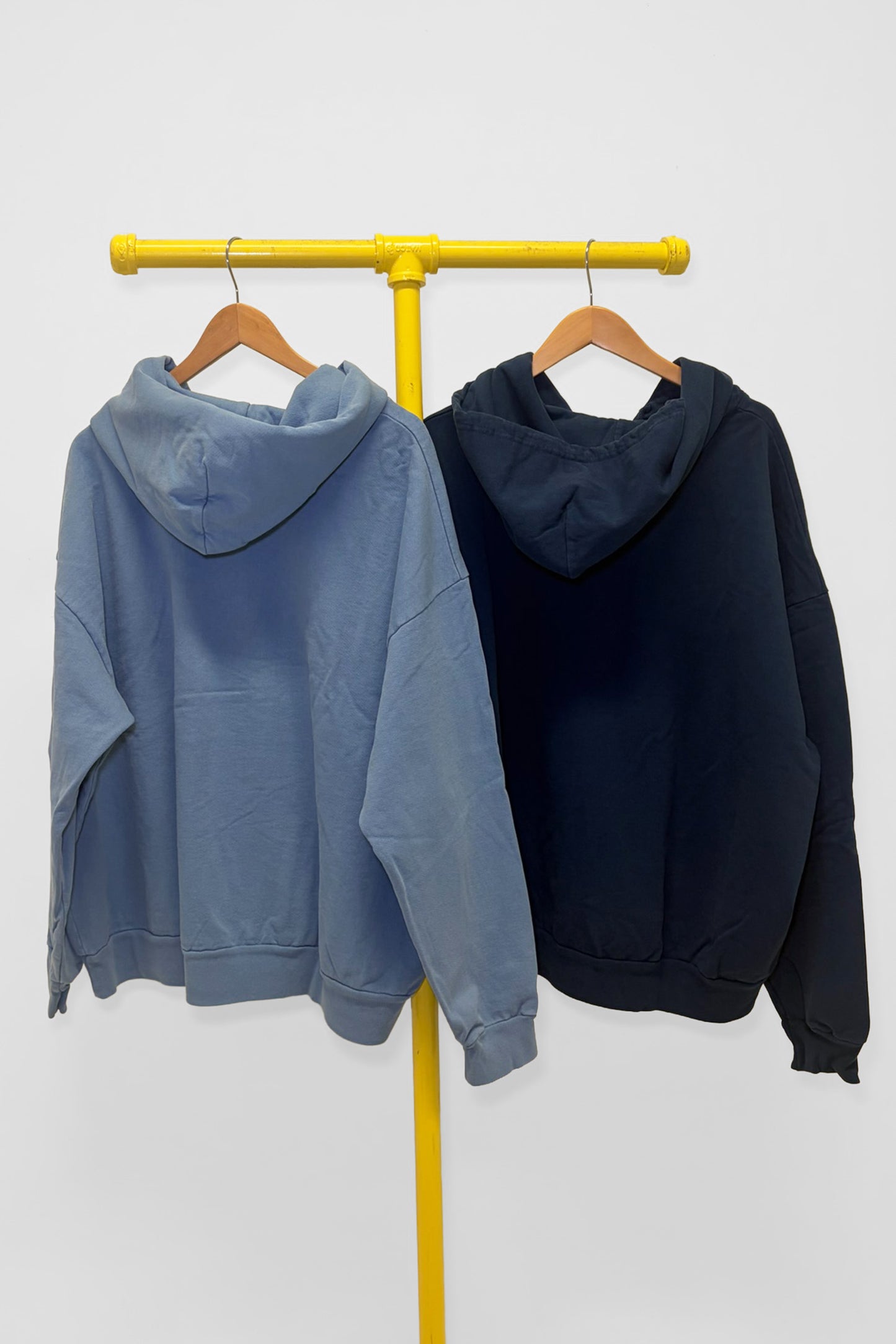 XL Trash Hoodie & Trash Zip Up Hoodie, back view