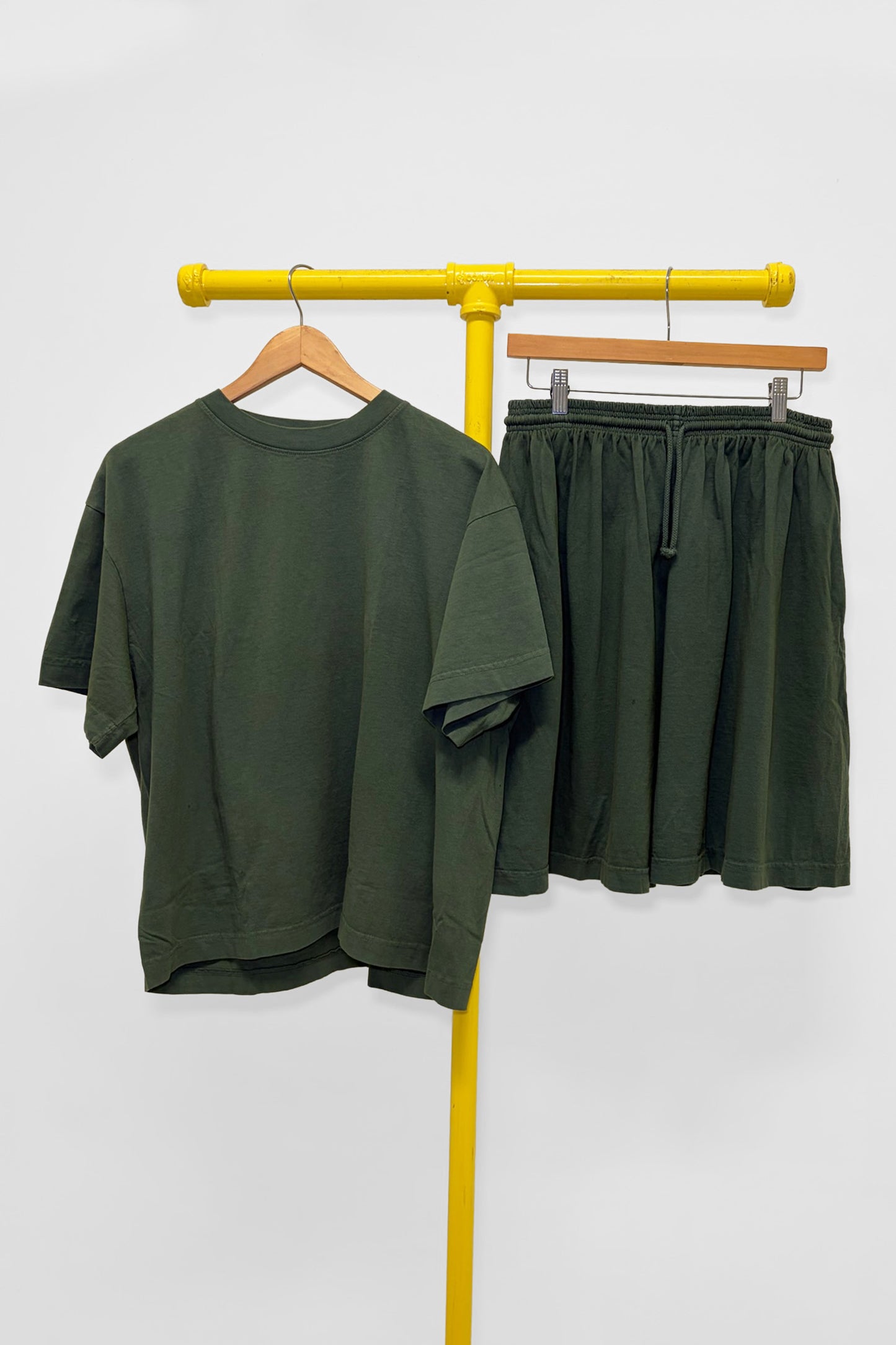 M Boxier Trash Tee & Long Tubular Shorts, front view