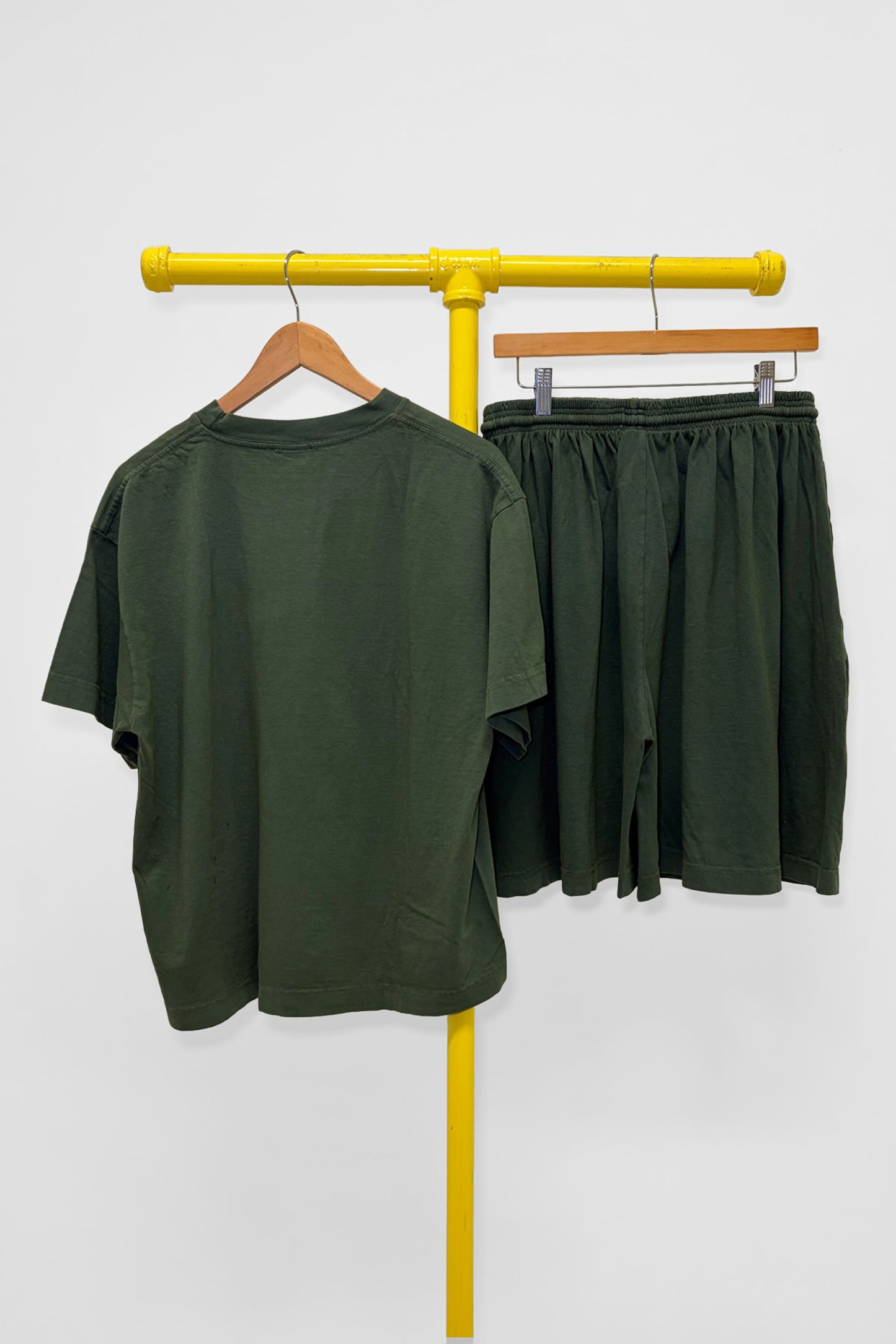 M Boxier Trash Tee & Long Tubular Shorts, back view