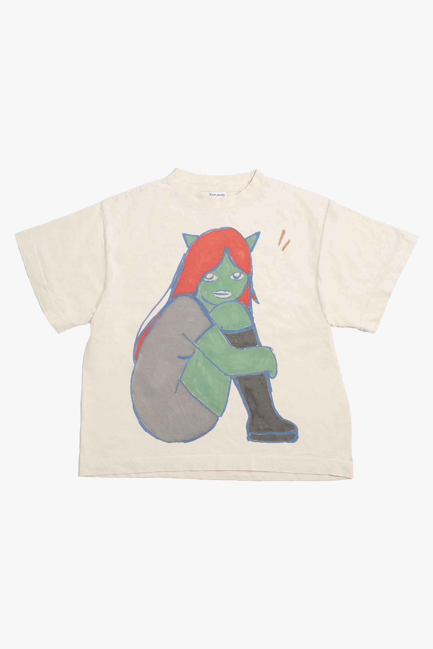 Flat lay photo of front view, with artwork by Come Tees.