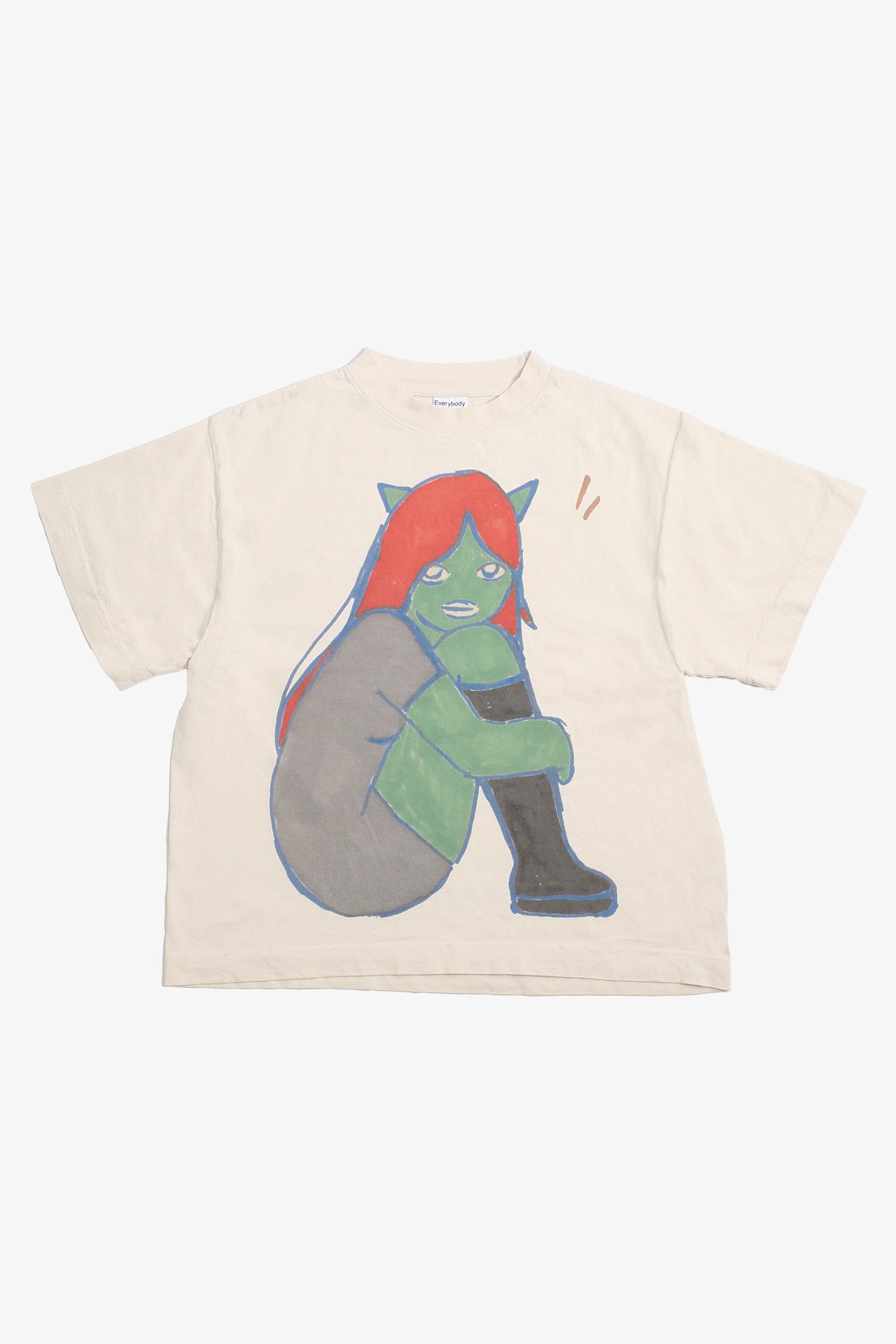 Flat lay photo of front view, with artwork by Come Tees.