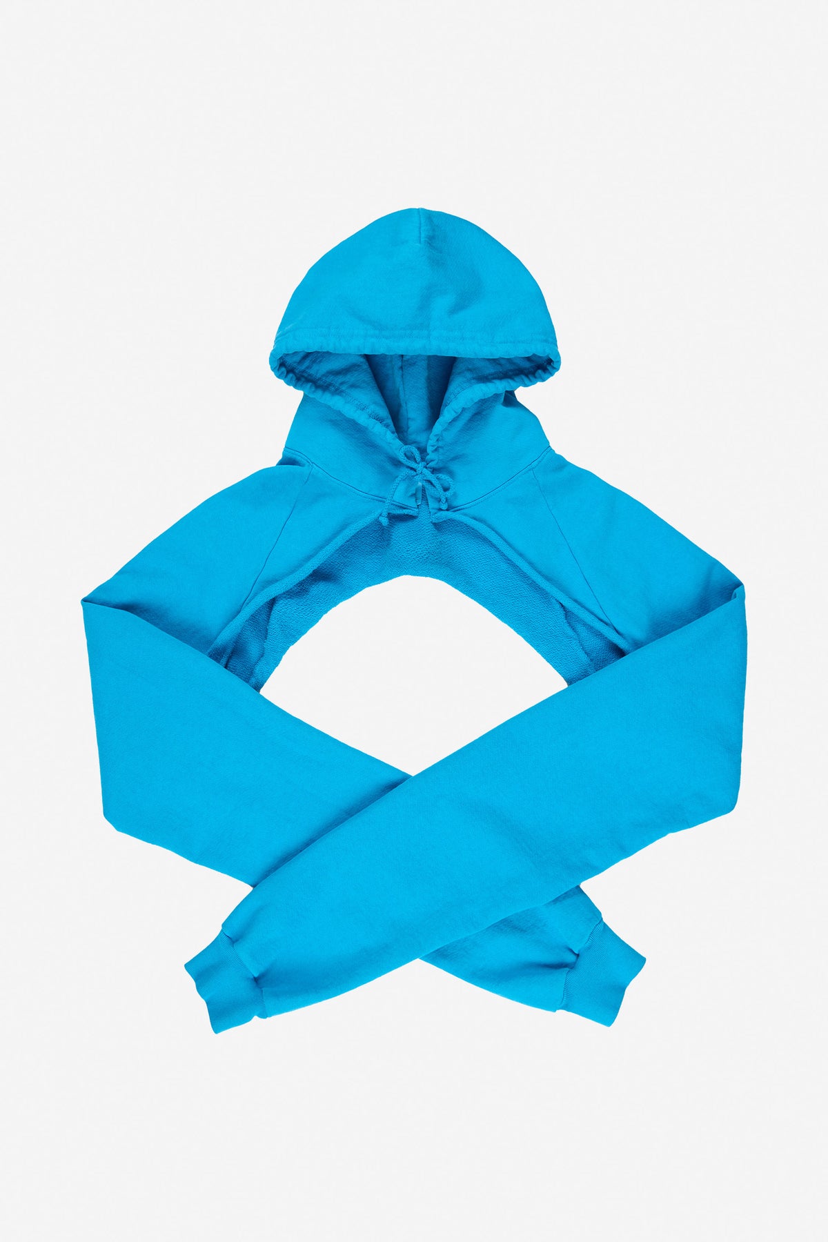 Clyde x Everybody.World Hoodie Scarf in Malibu – flat lay, no model