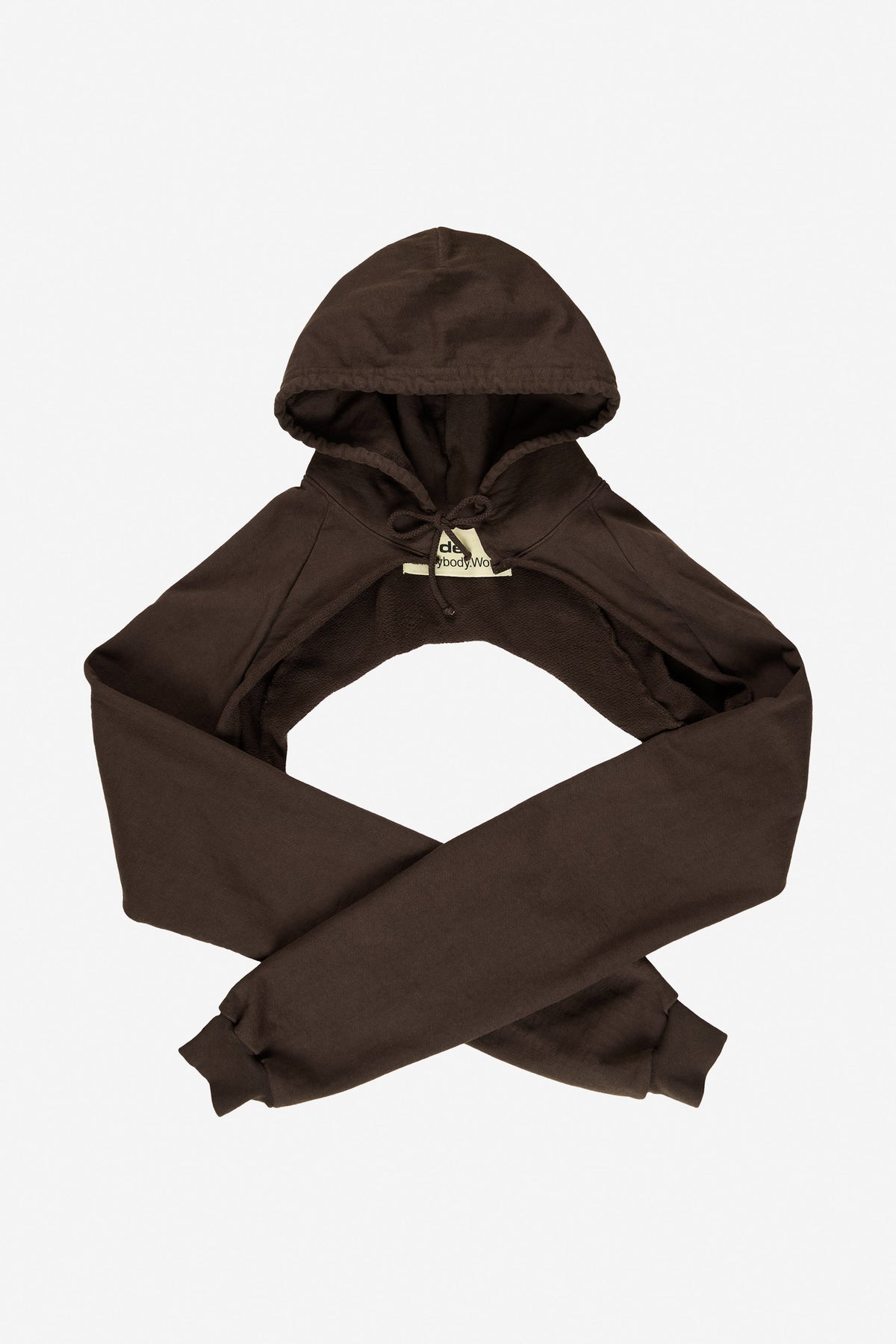 Clyde x Everybody.World Hoodie Scarf in Wet Soil – flat lay, no model