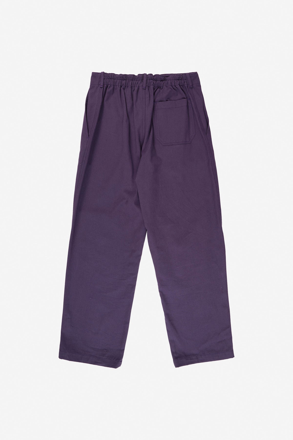 Life Uniform Pants in Washed Mulberry – flat lay back view, no model