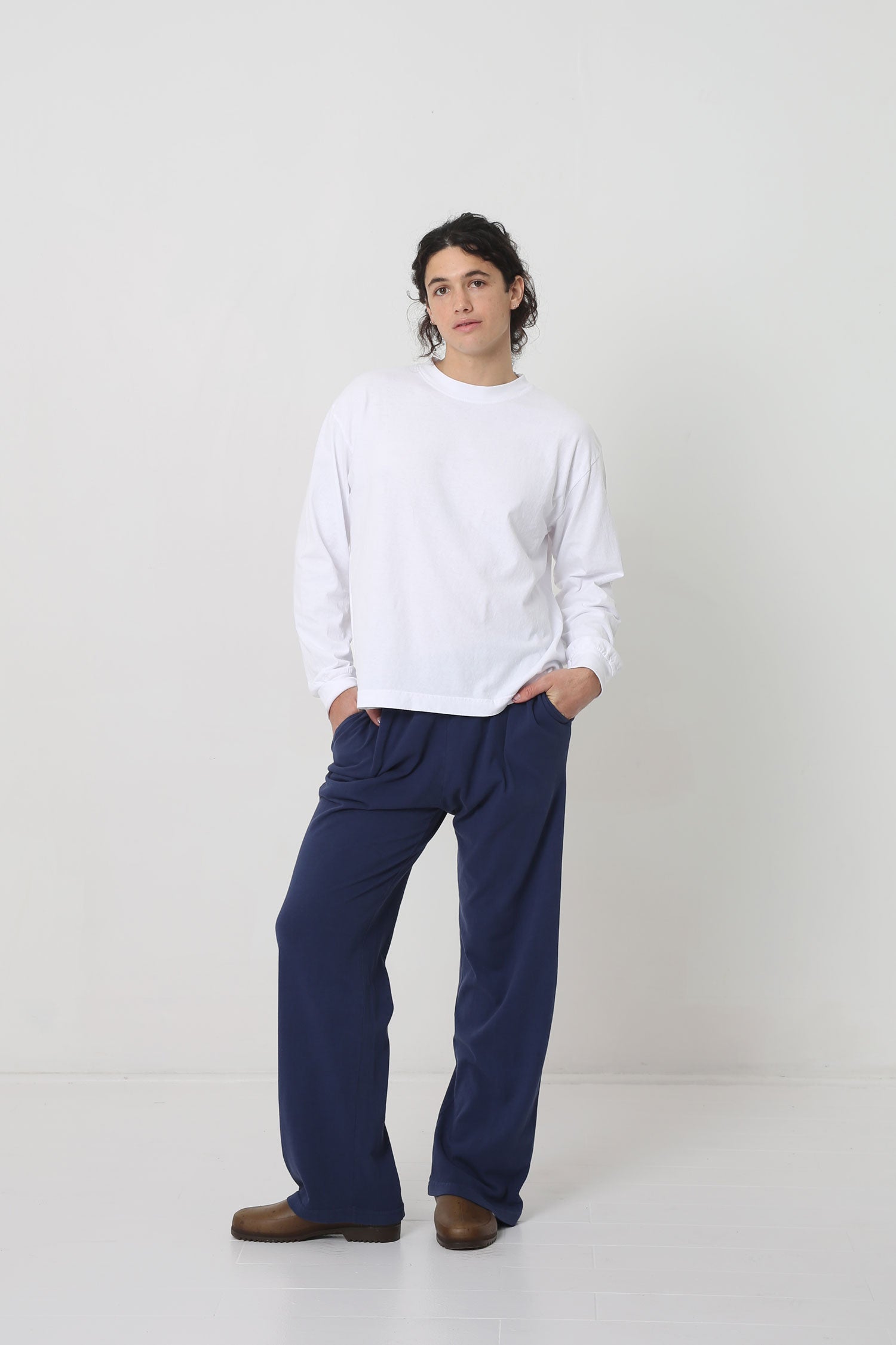 Styled with Washed Navy Apartment Pants and Plasticana shoes.
