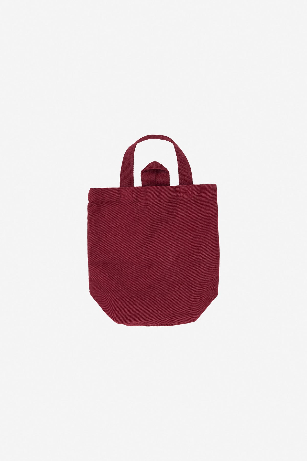 Loop Tote in Garnet – flat lay, straps unlooped, no model