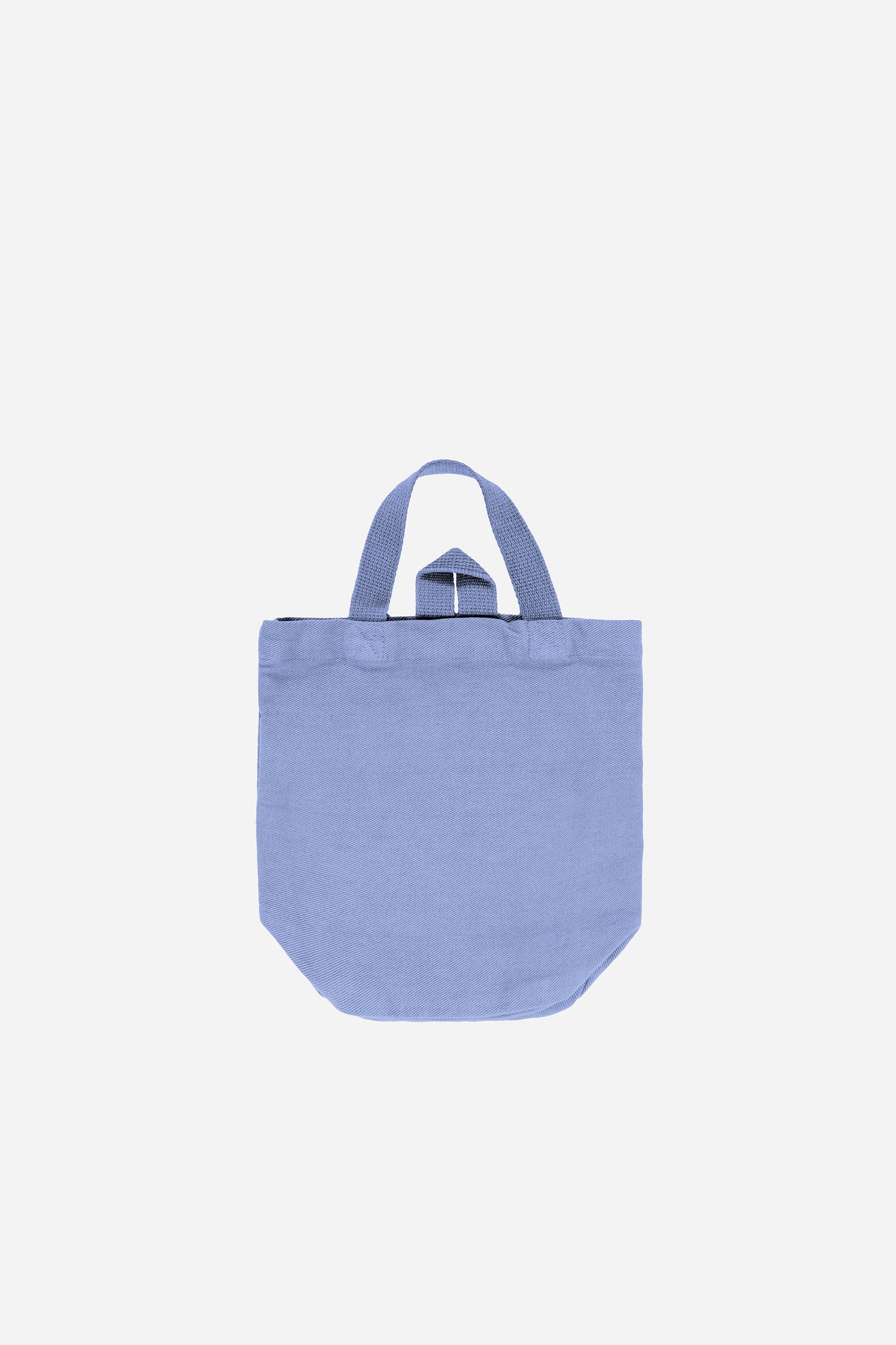 Flat lay of Periwinkle Loop Tote showing shorter and longer straps.