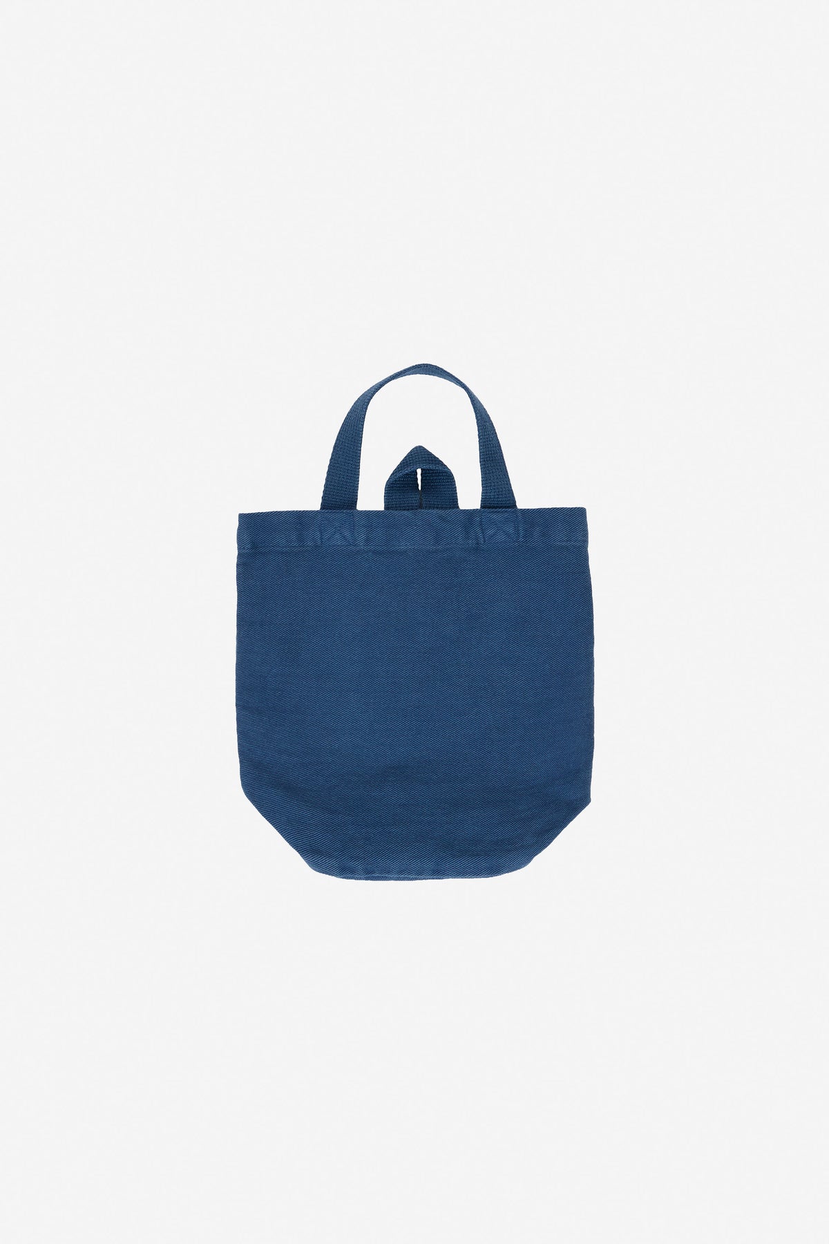 Loop Tote in Washed Navy – flat lay, straps unlooped, no model