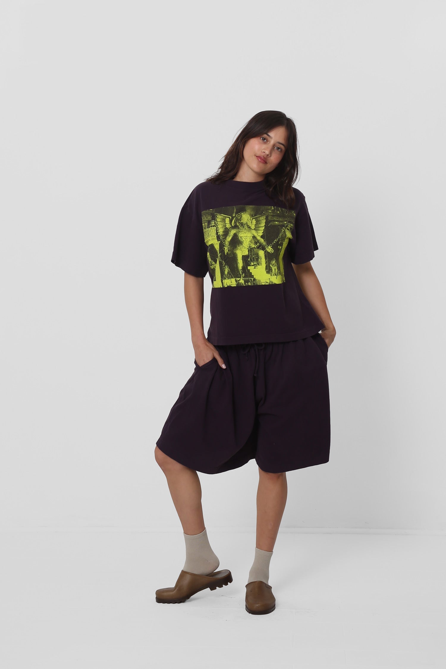Paired with Mulberry Long Tubular Shorts.