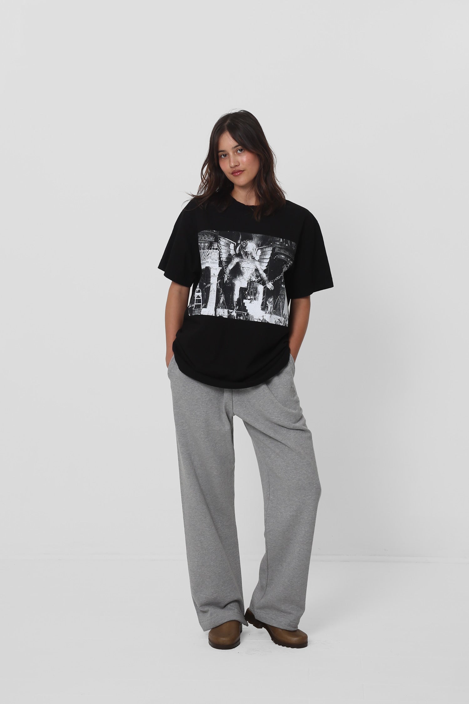 Styled with Heather Sweatpants.