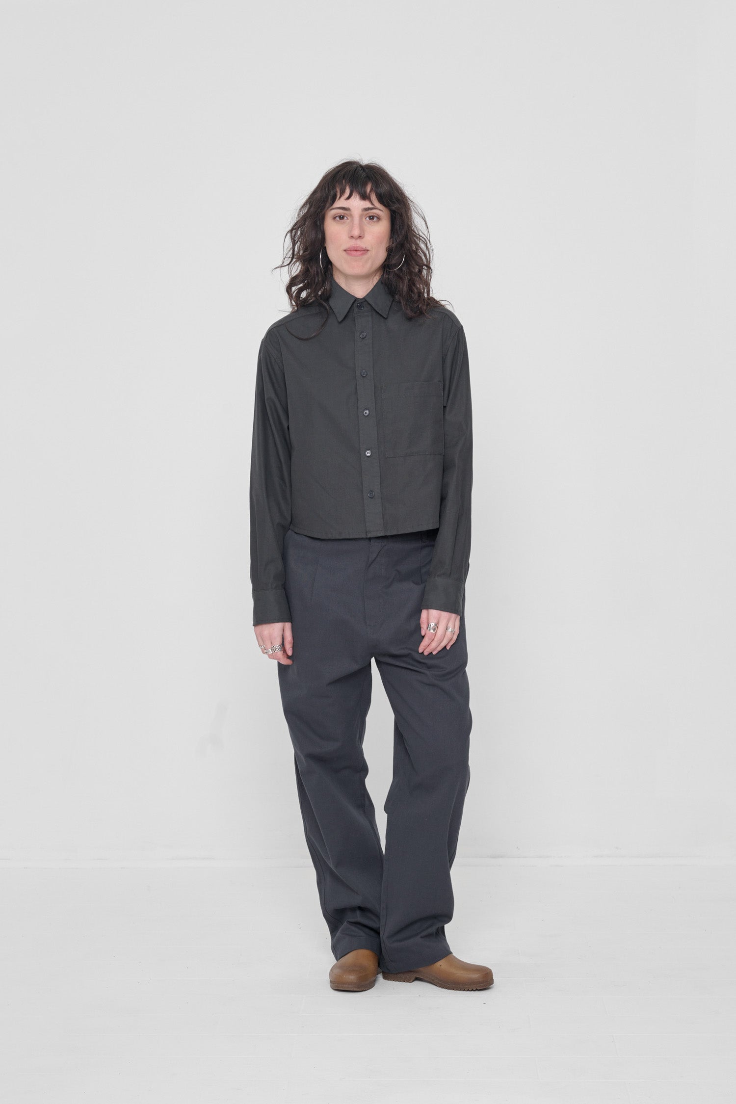 Styled with Slate Life Uniform Pants and Plasticana Gardana Clogs.