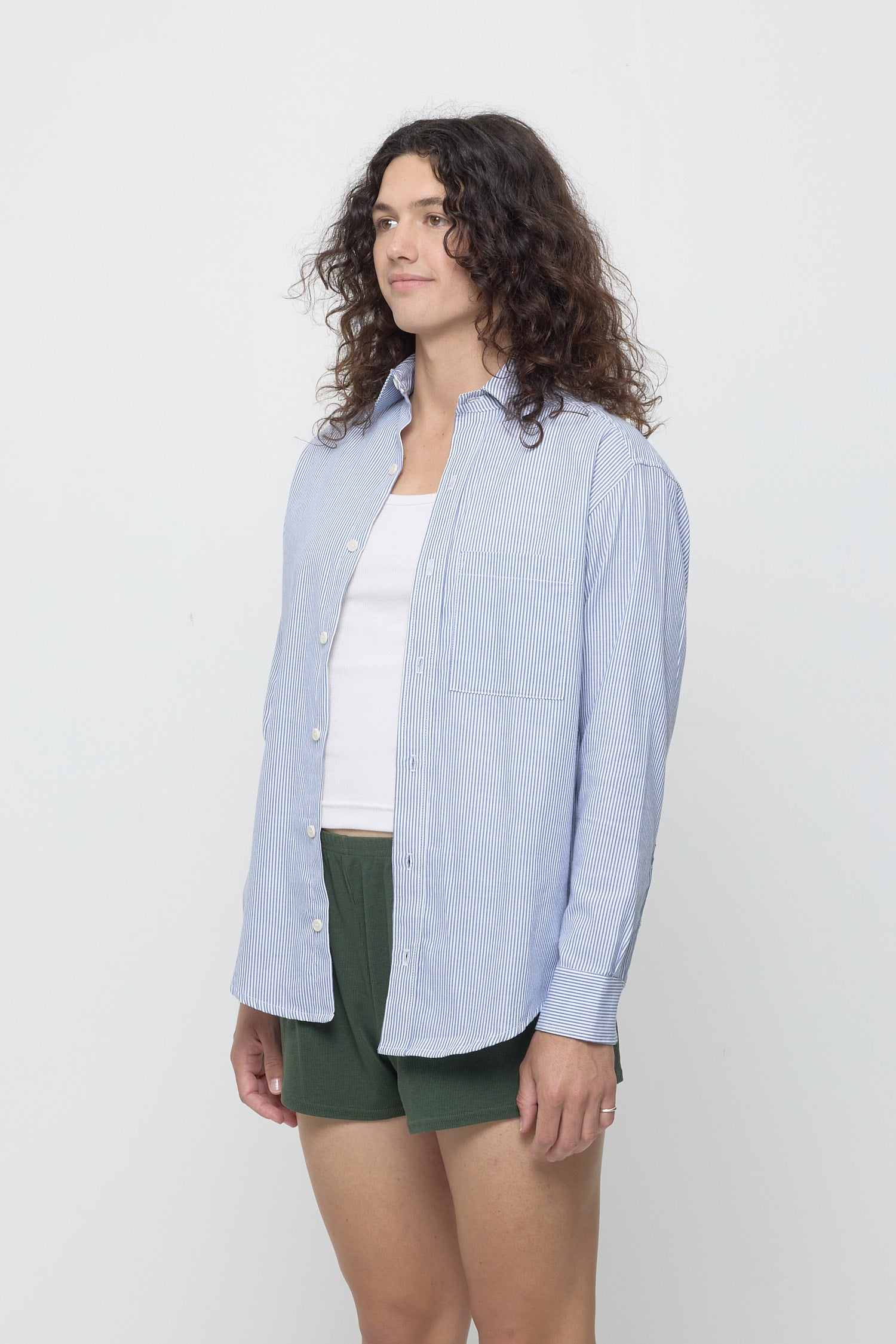 Everybody.World - Stripe Poplin Button-Up Shirt