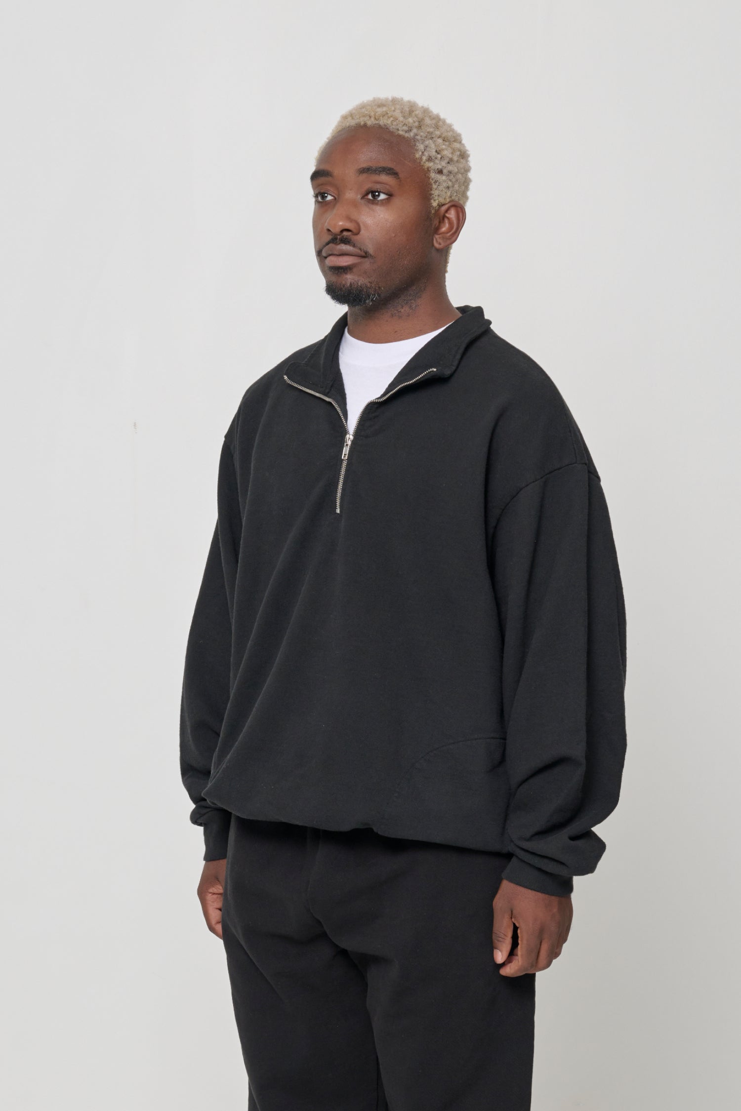 Half zip pullover with pockets sale