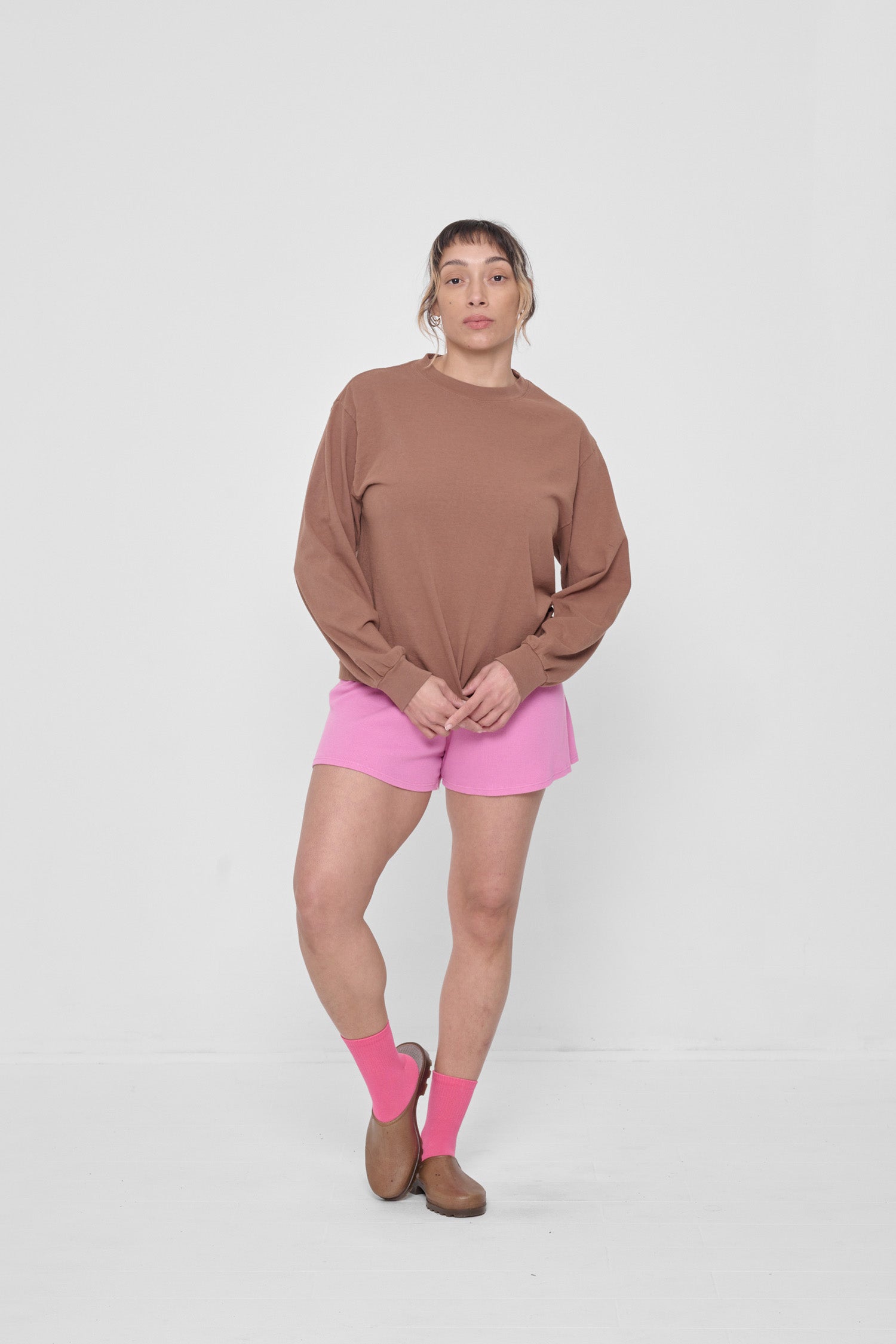 Styled with a Potting Soil Long Sleeve Boxier Trash Tee and Plasticana Opana Mules.