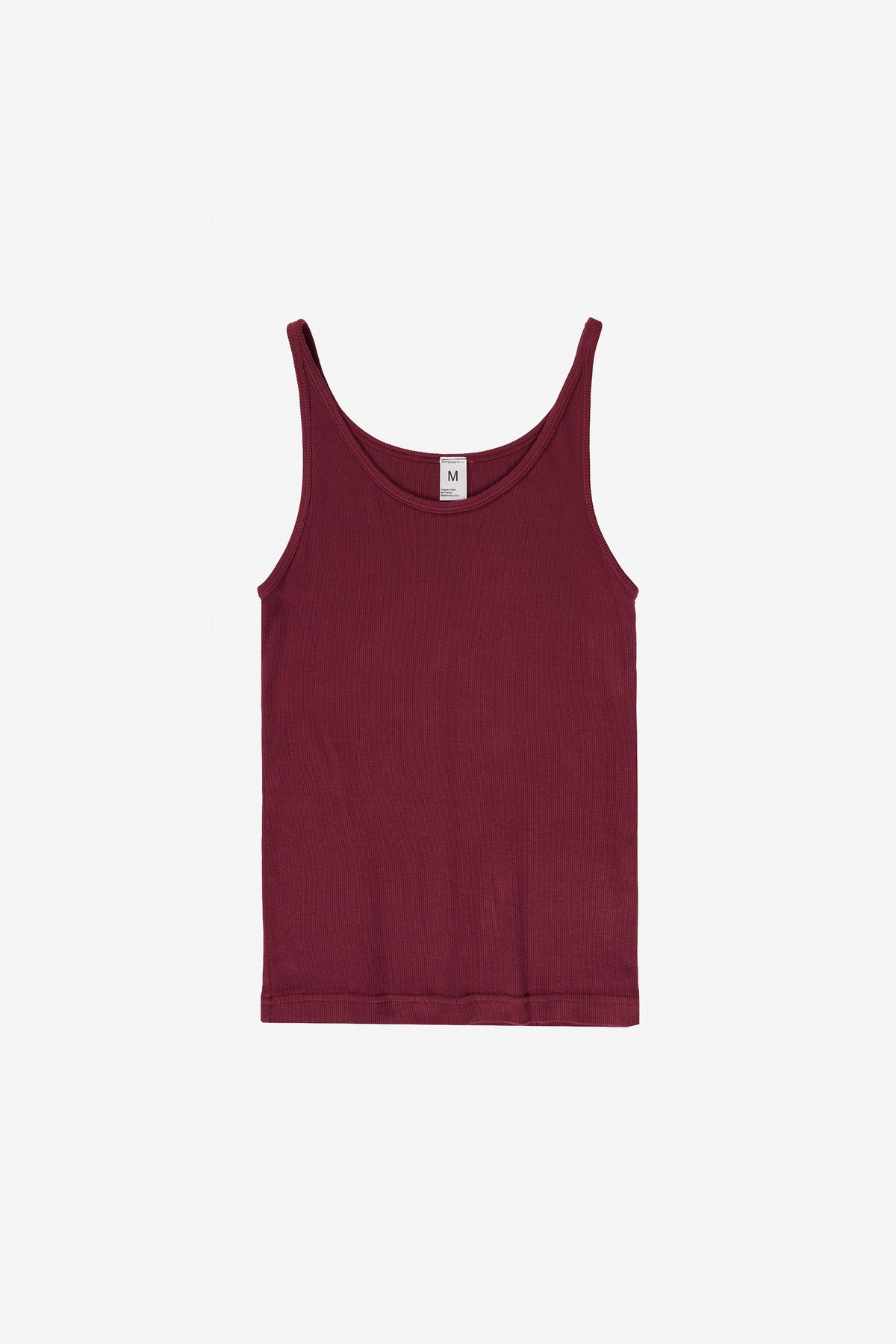 Rib Tank in Garnet - flat lay, no model