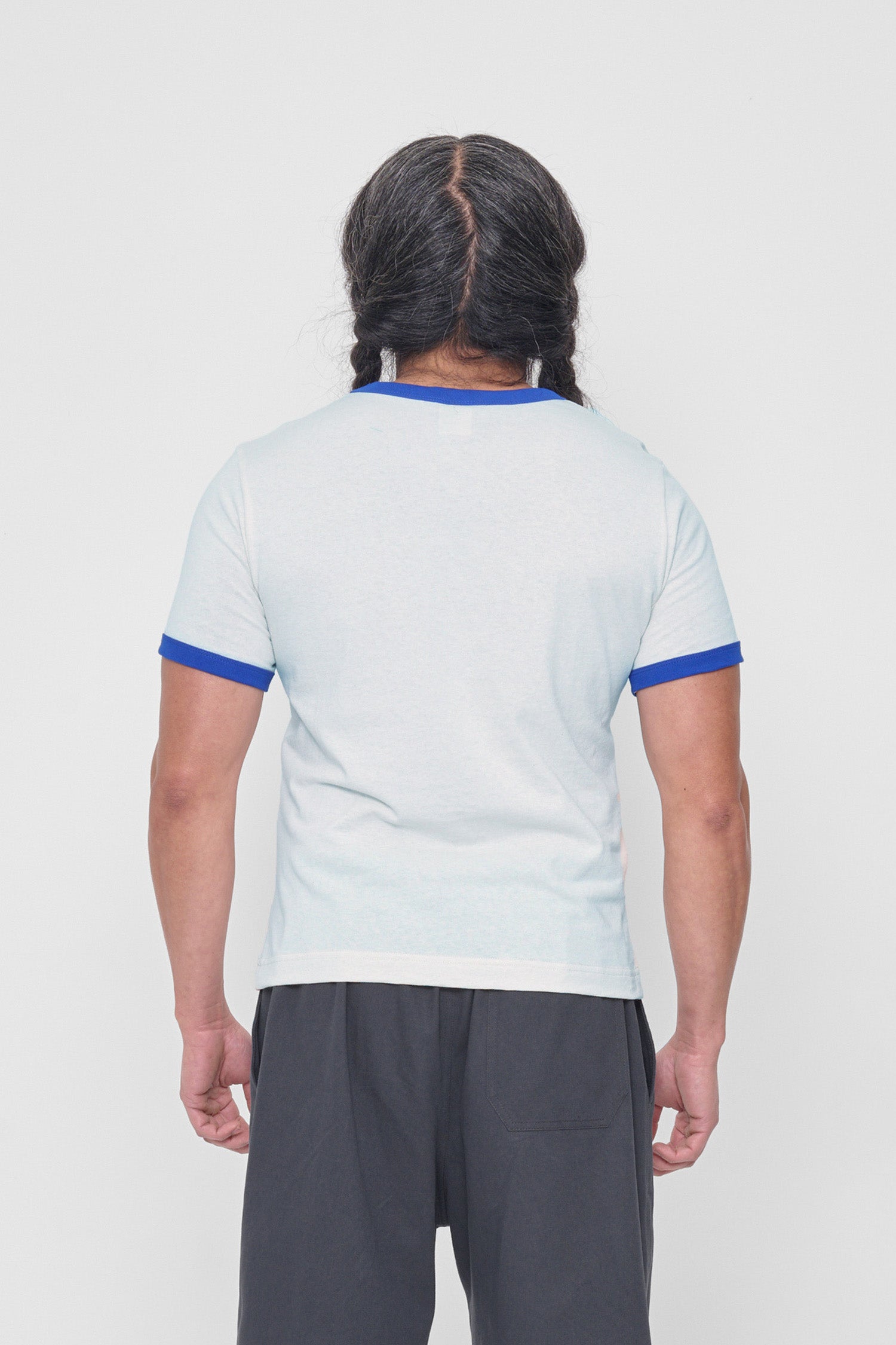 Back view: Fitted across the upper back and relaxed slim fit across the mid to lower back.  