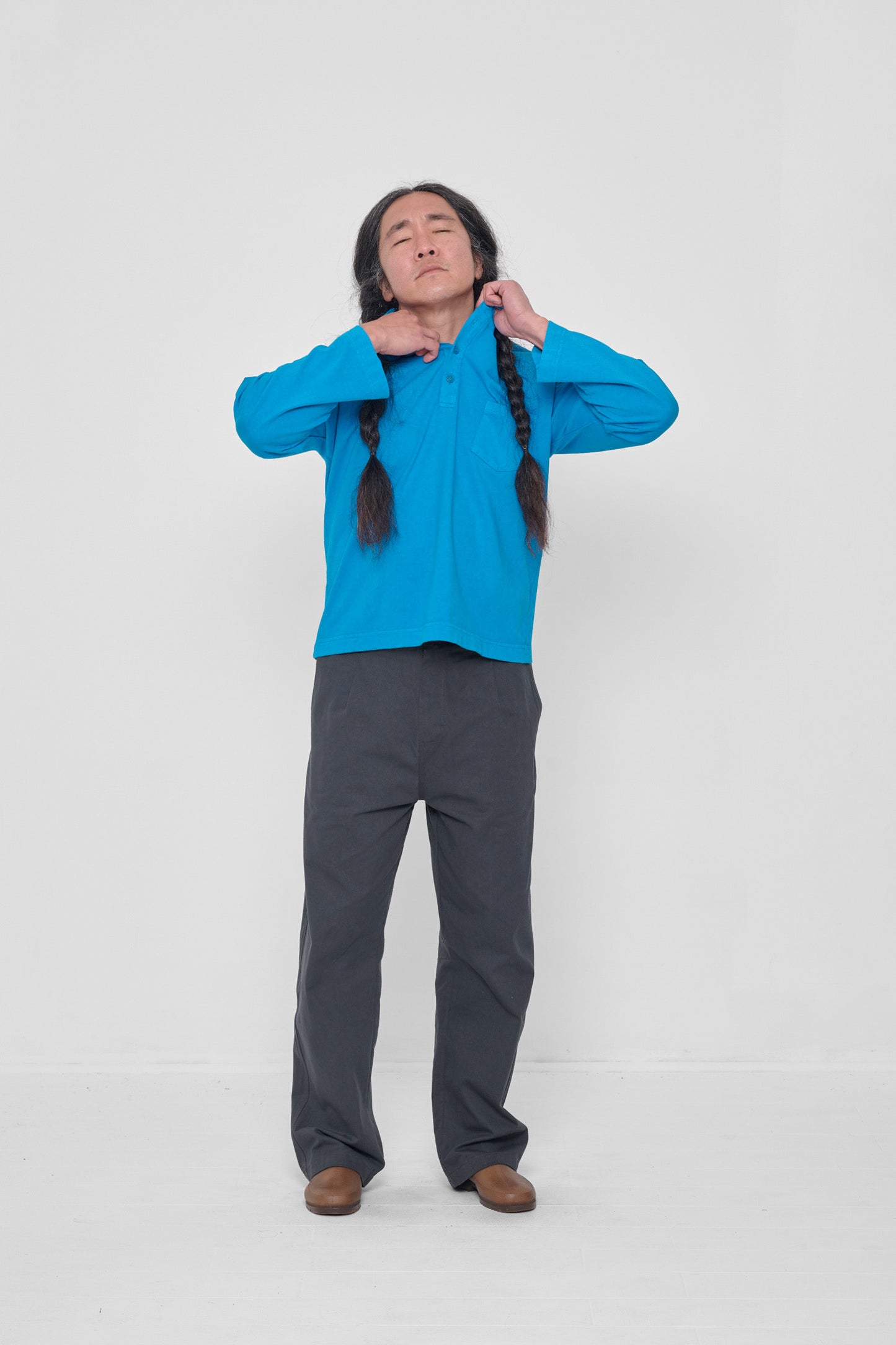 Styled with Slate Uniform Pants and Plasticana shoes.