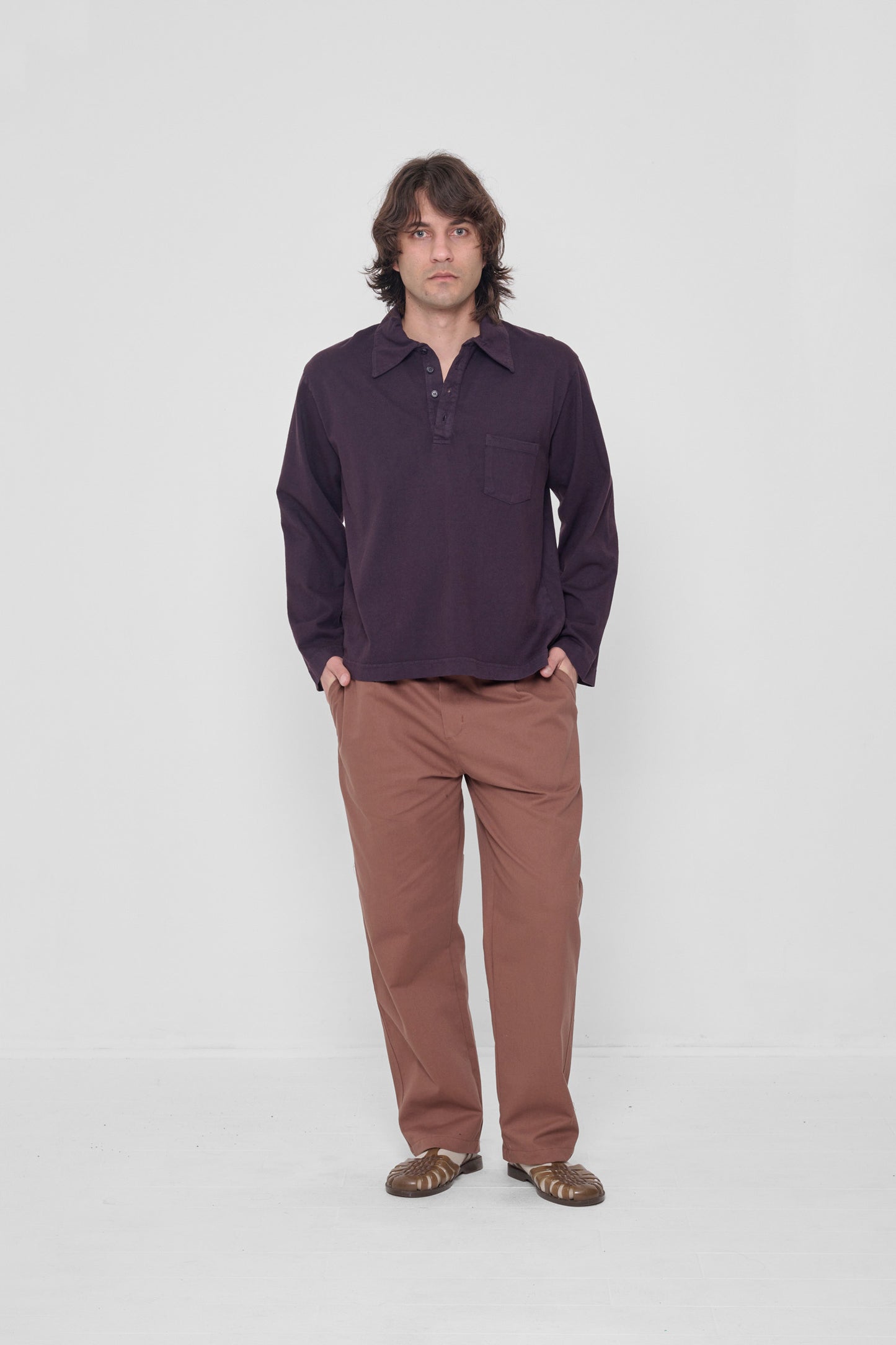 Styled with Potting Soil Life Uniform Pants and Plasticana Jelly Sandals. 