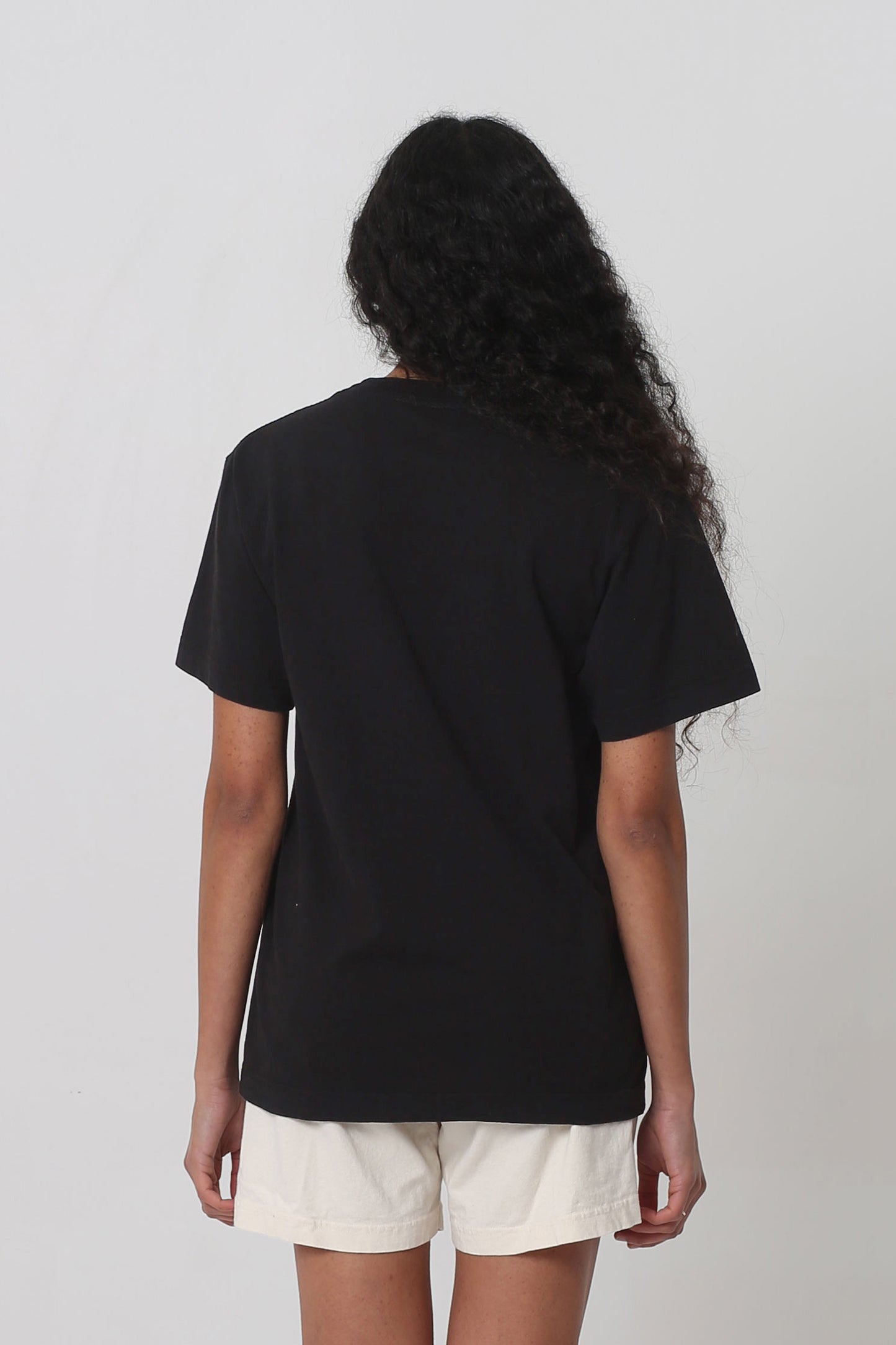 Back view shows relaxed fit throughout