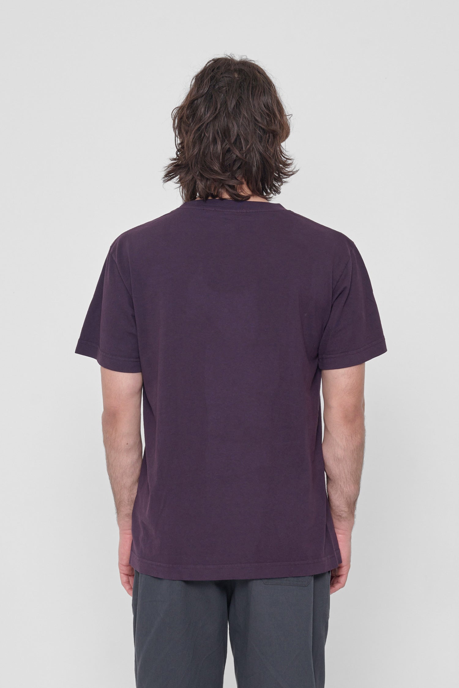 Back view shows relaxed fit throughout.