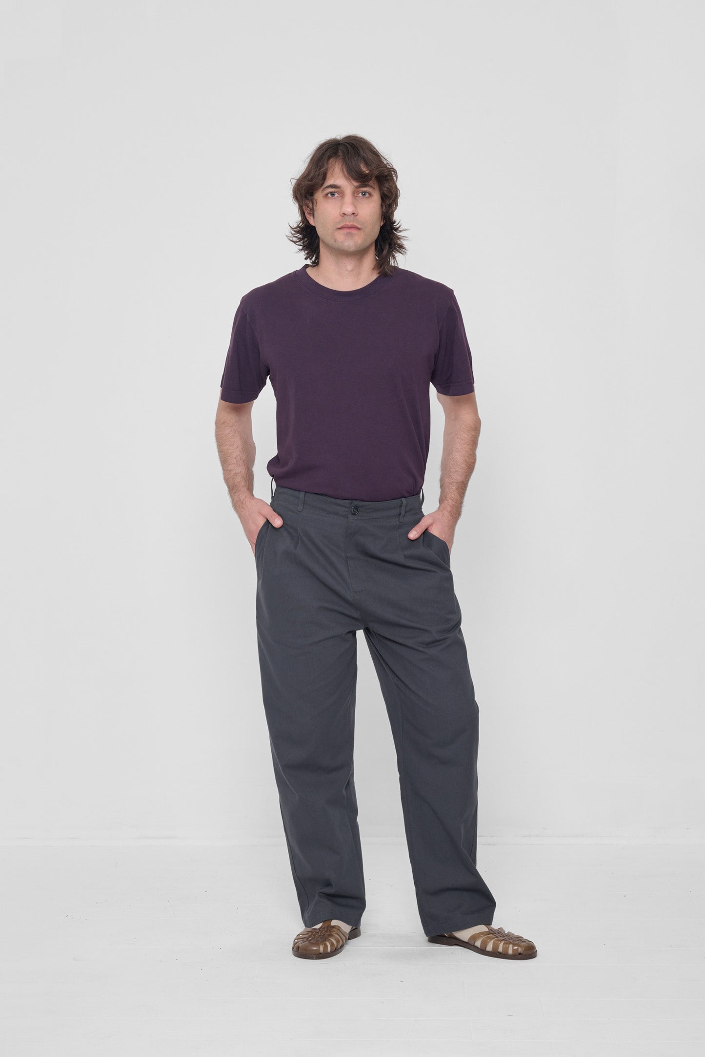 Styled tucked into Slate Life Uniform Pants.