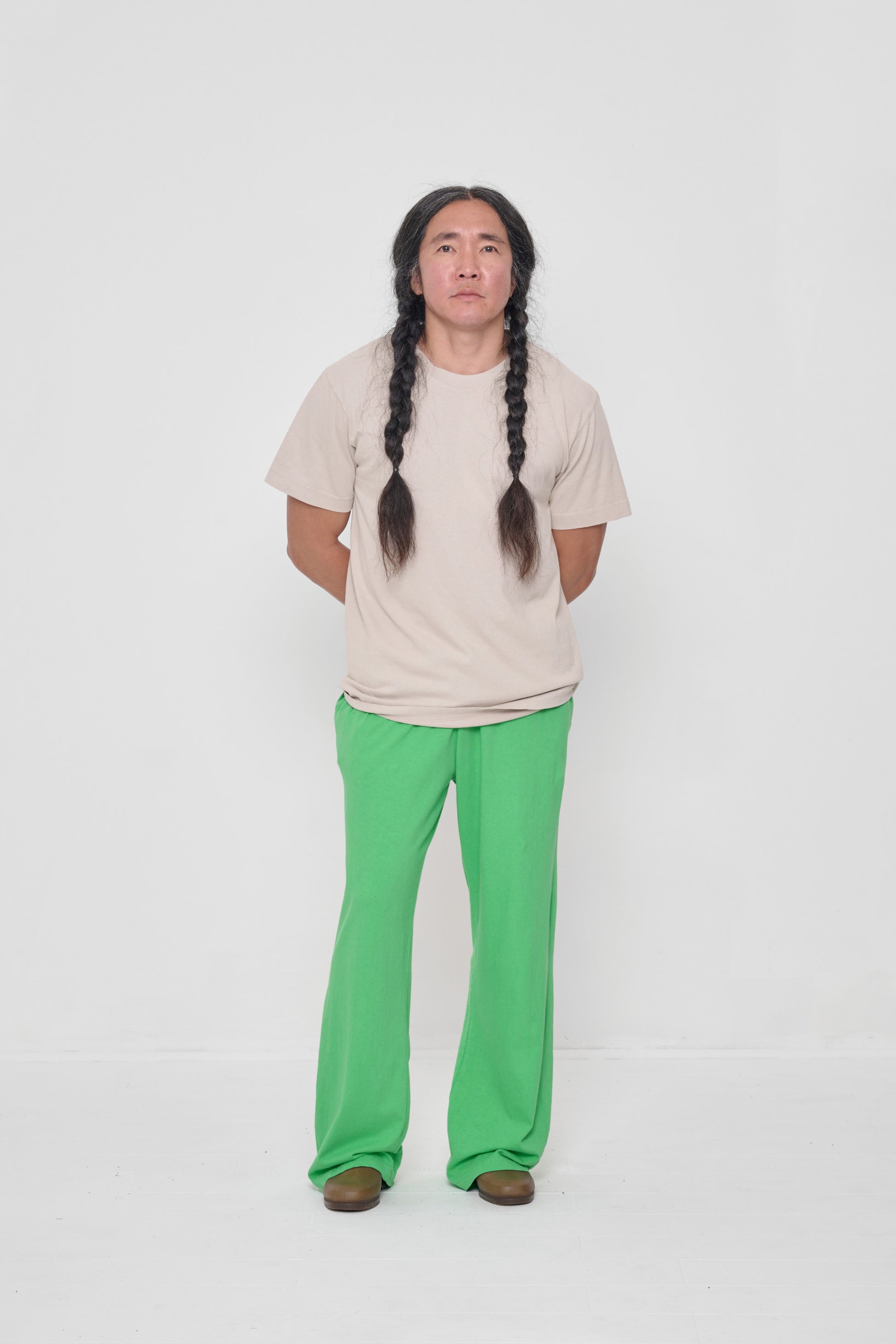 Styled with Nice Grass Apartment Pants and Plasticana shoes.