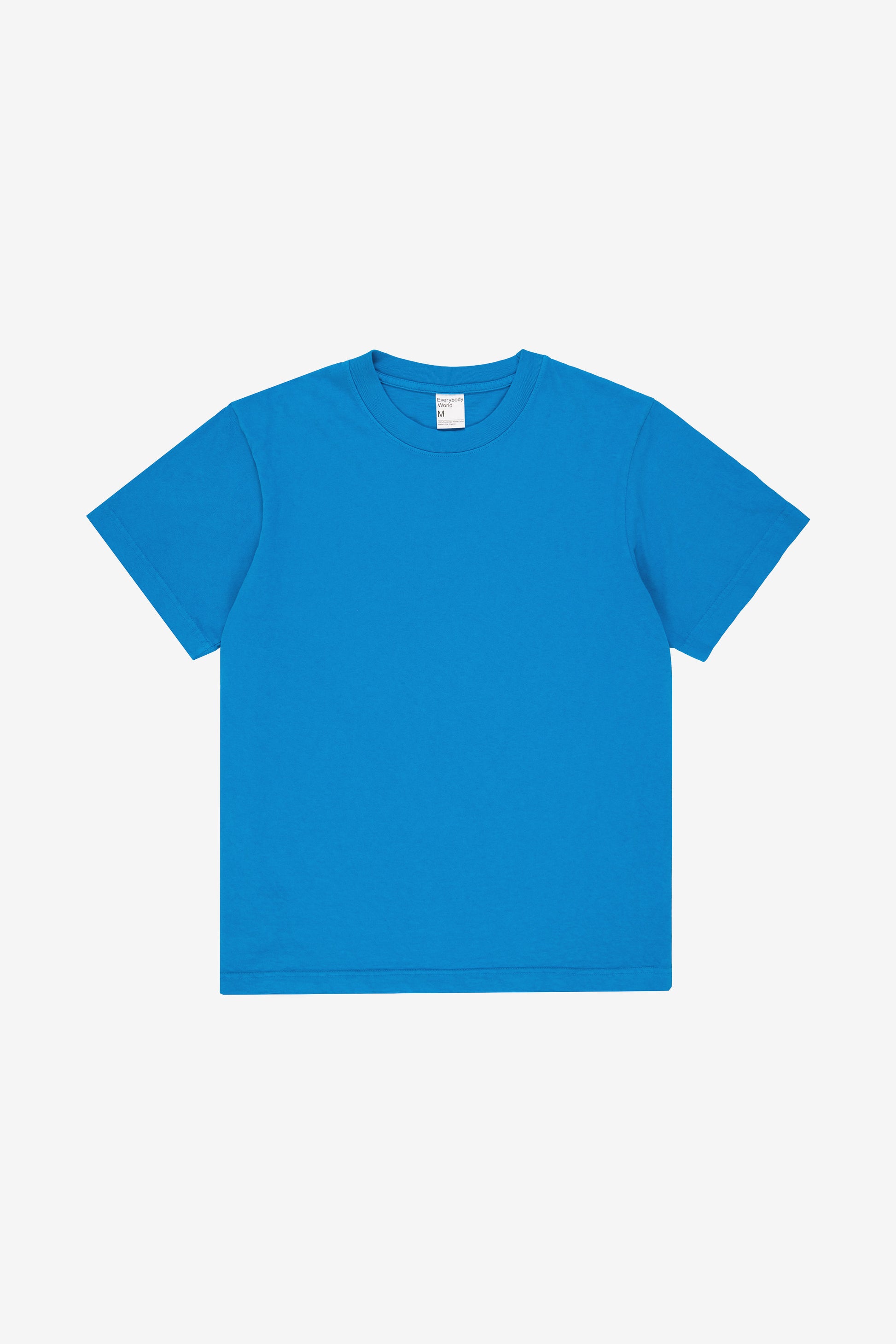 Flat lay showing the straight rectangular cut of the body.