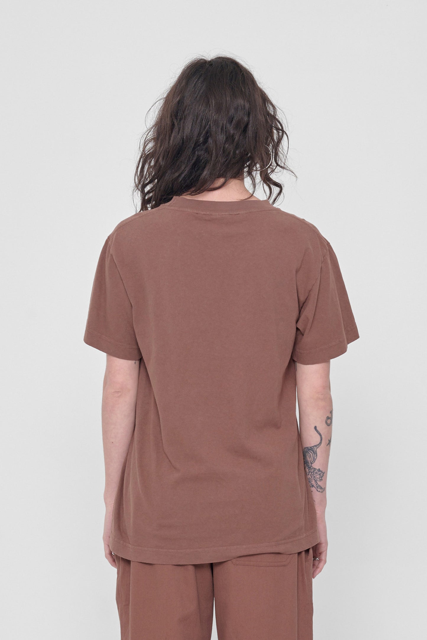 Back view shows relaxed fit throughout.