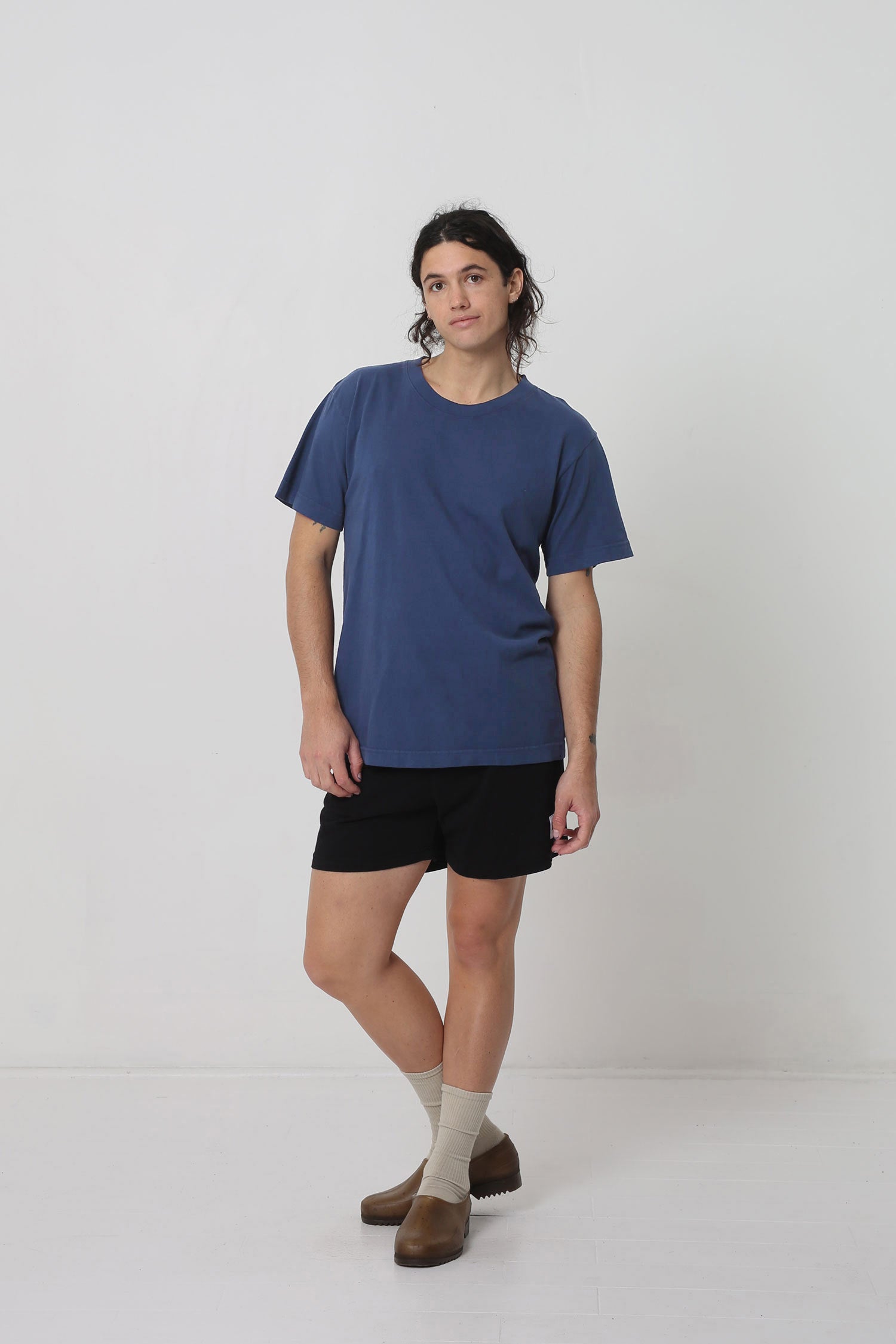 Styled with Black Everyday Shorts, OatSquishy Socks and Plasticana shoes.