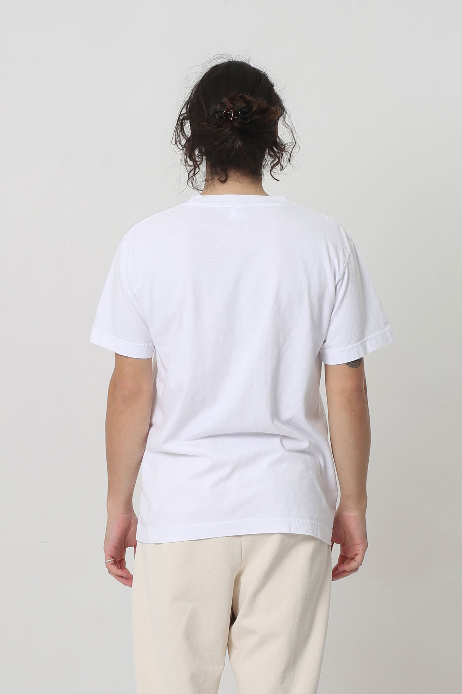 Back view shows relaxed fit throughout