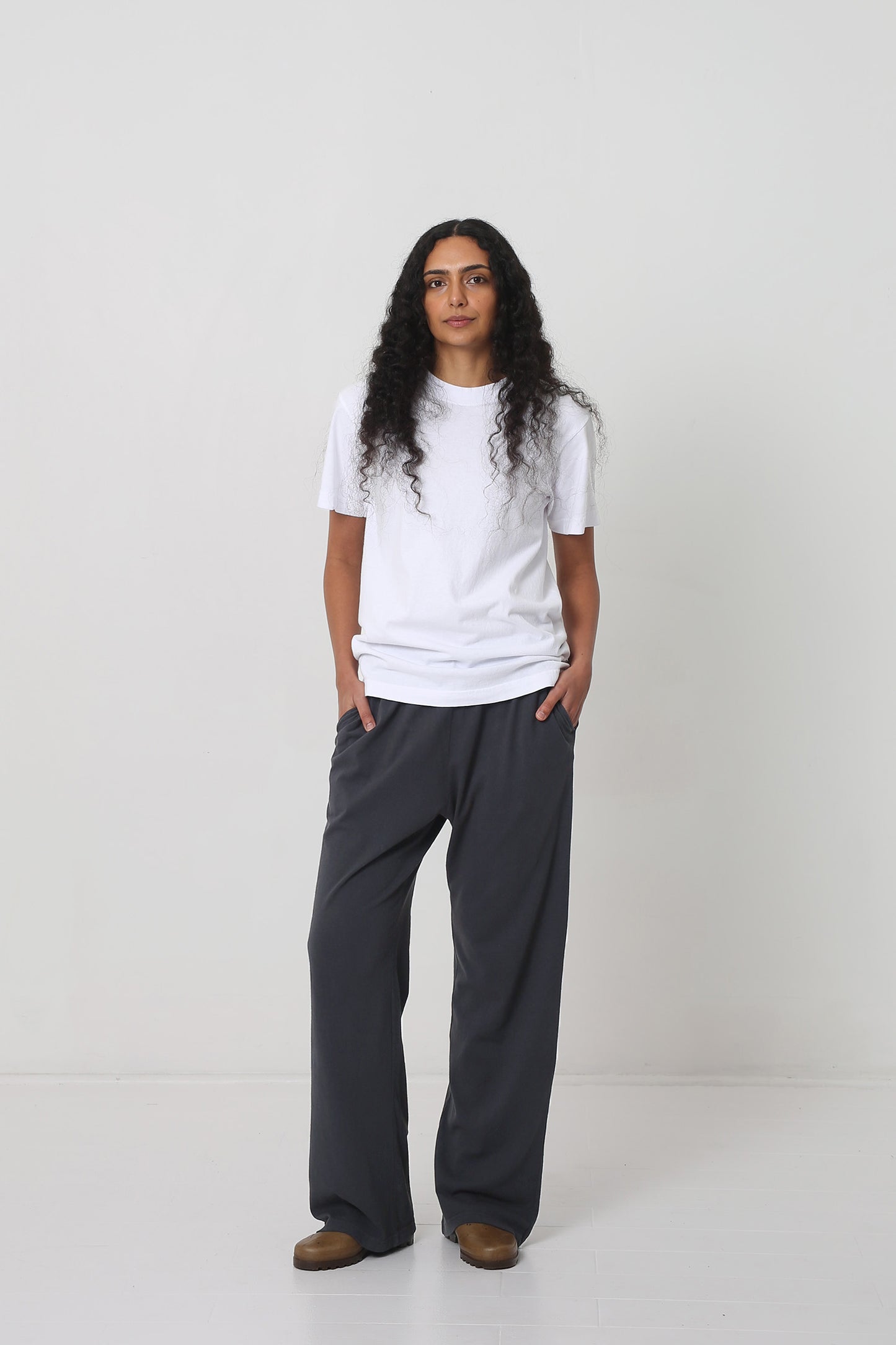 Styled with Slate Apartment Pants and Plasticana shoes.
