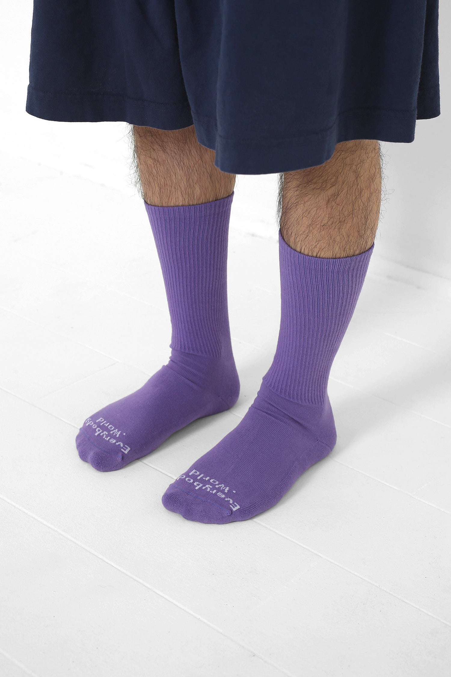 3/4 view shown on a person's lower legs.