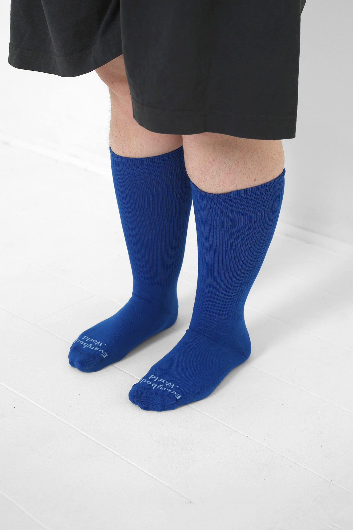 3/4 view shown on a person's lower legs.