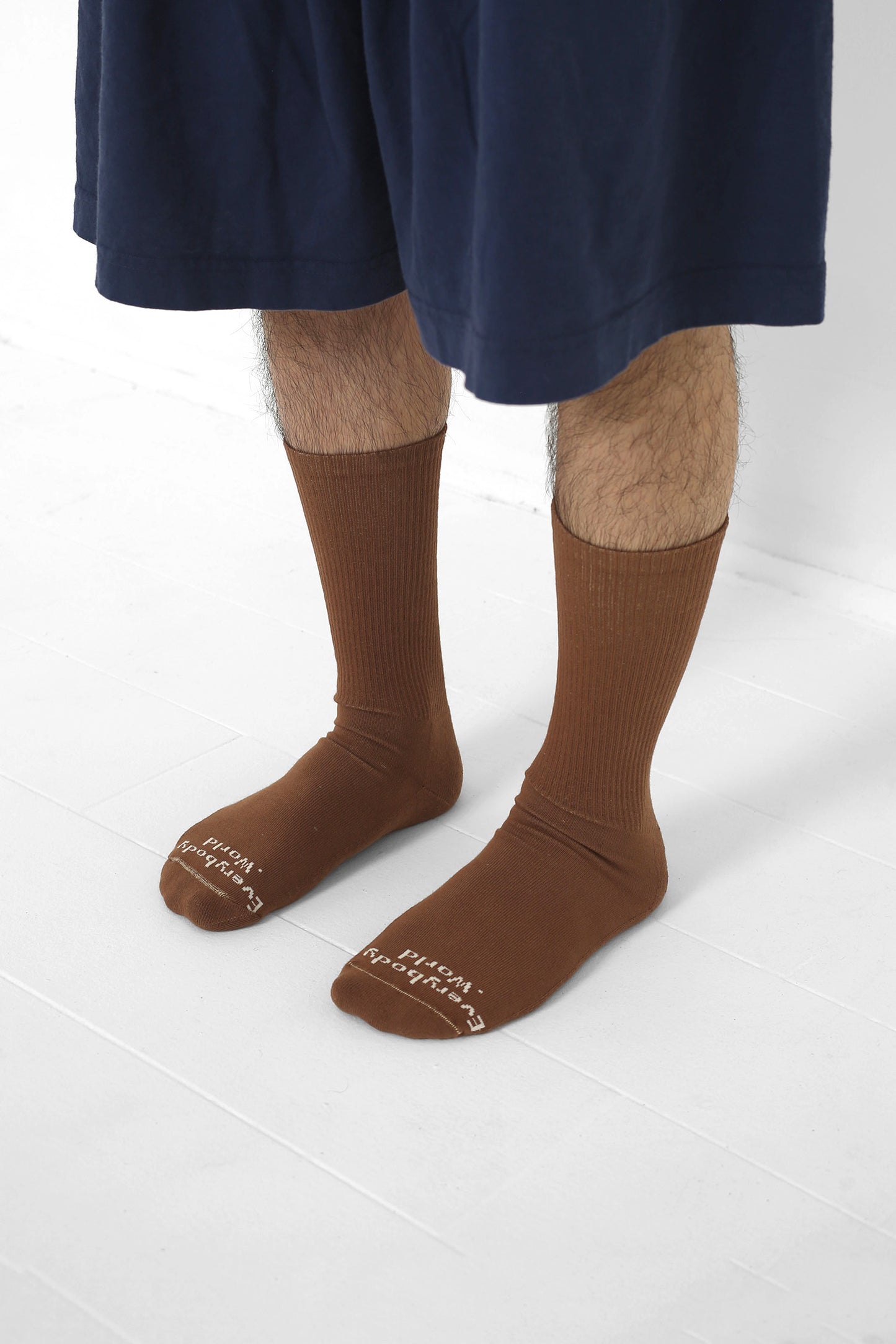 3/4 view shown on a person's lower legs.