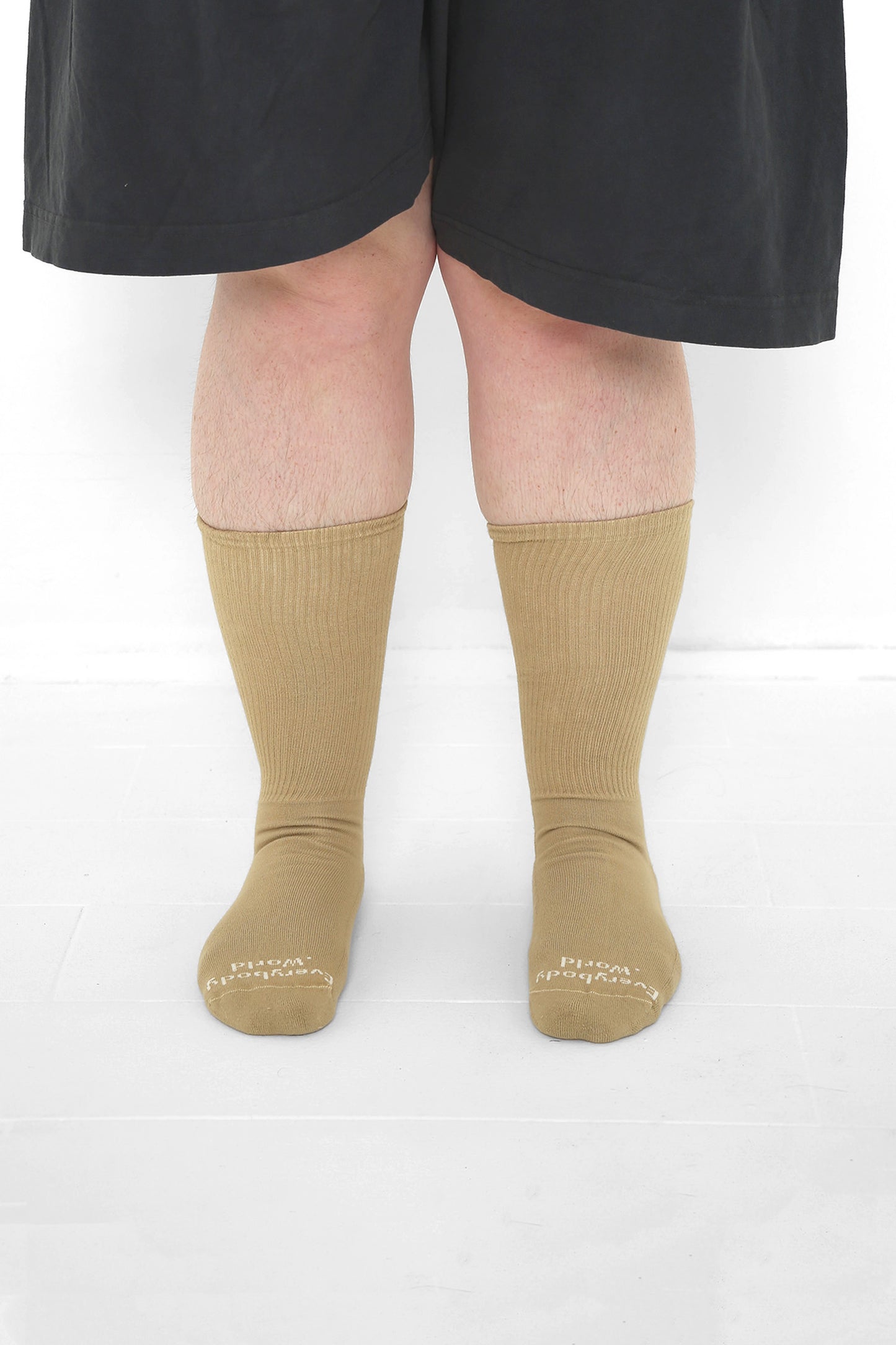 Sand Storm Socks, branded 'Everybody.World' in white at the toe, mid-calf high. 