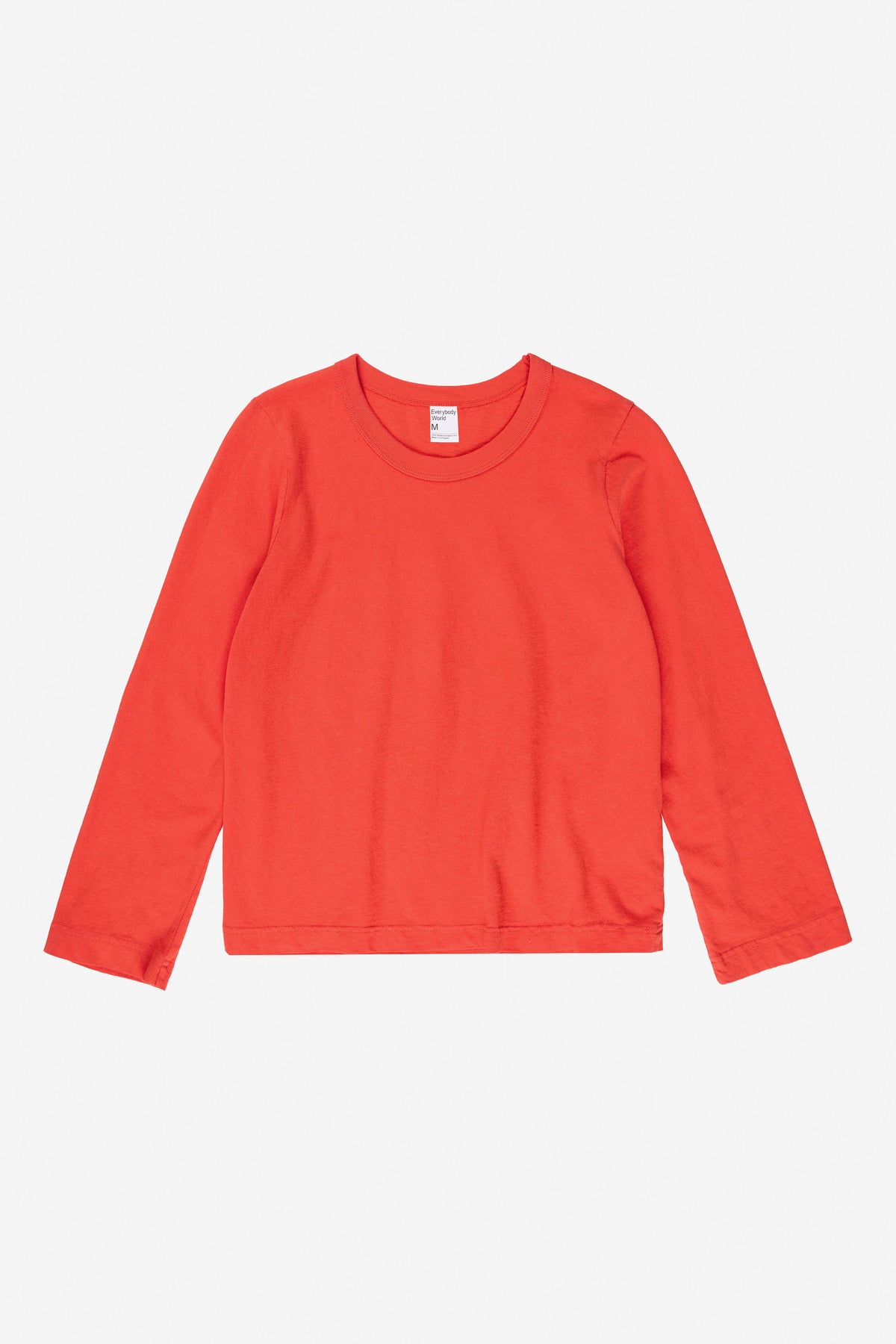 Straight Sleeve Tailored Trash Tee in Lava – flat lay, no model