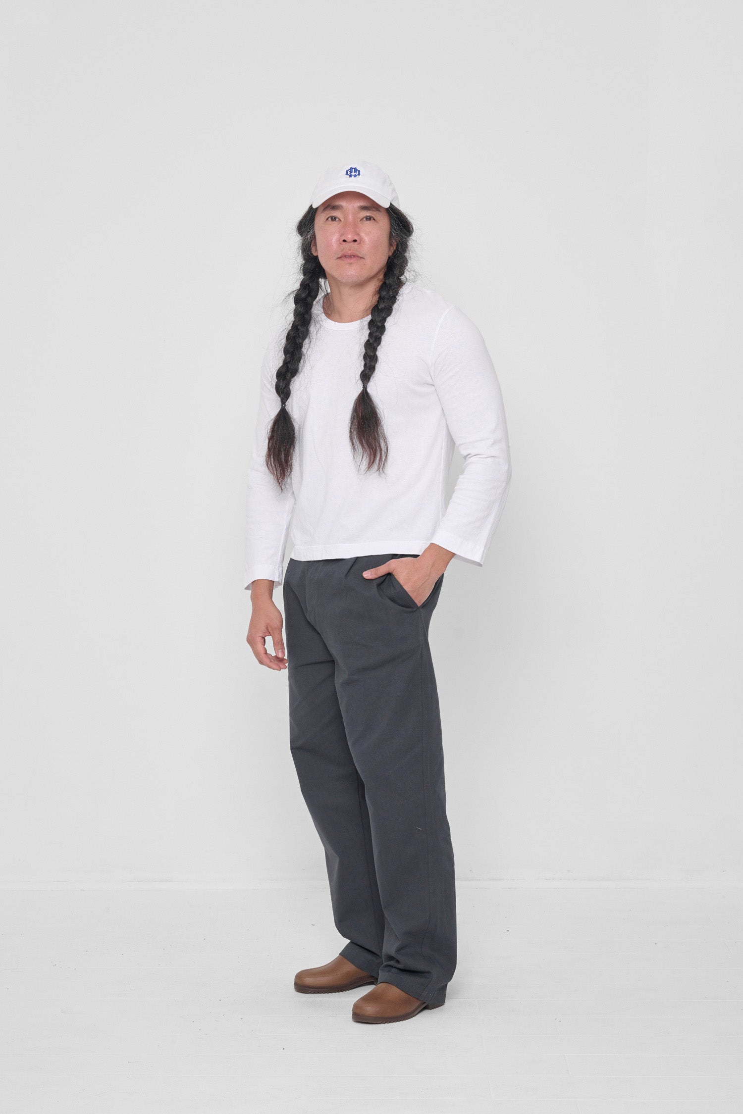 Styled with Slate Life Uniform Pants and Plasticana shoes.