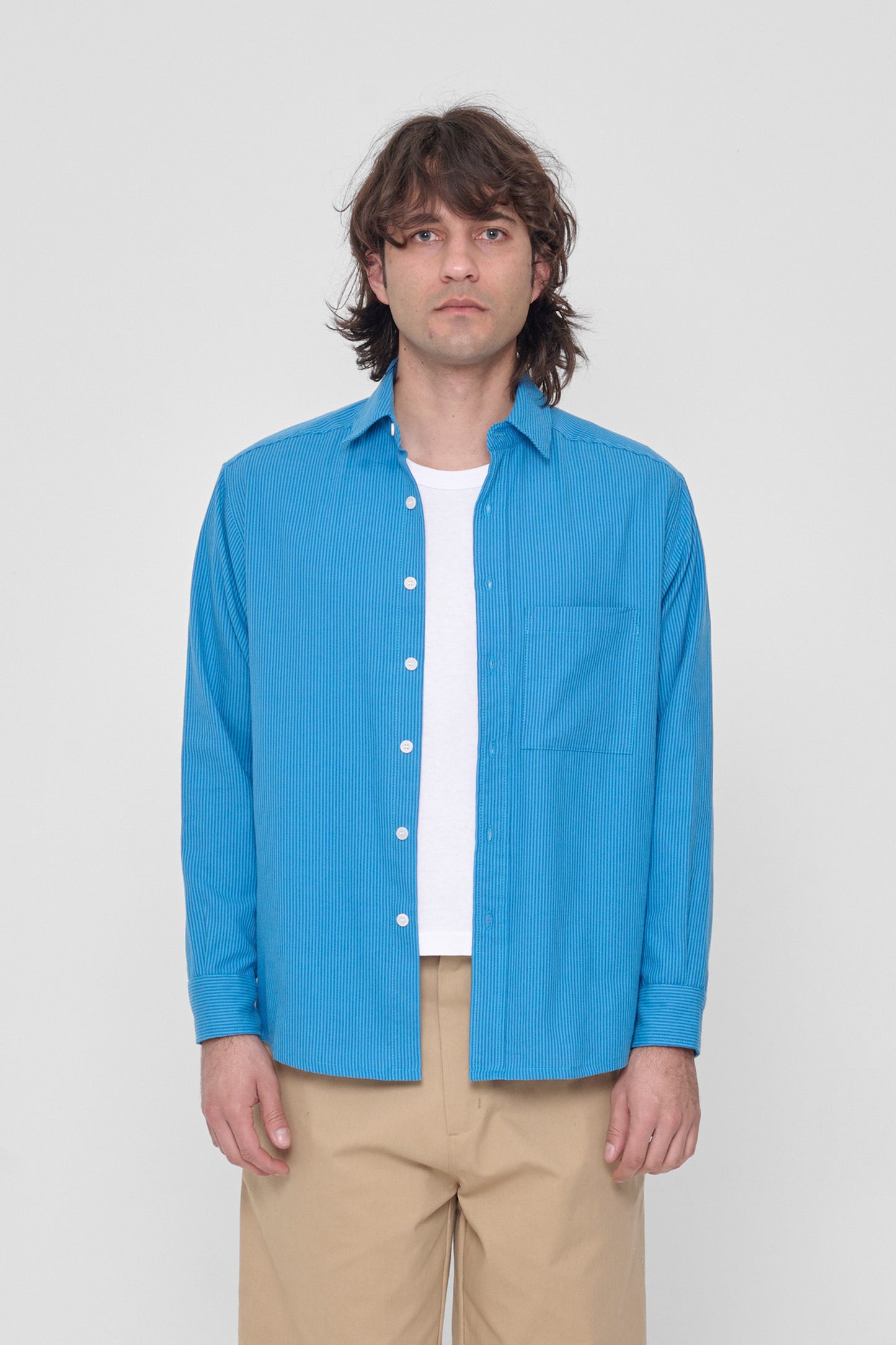 Stripe Button-Up Shirt