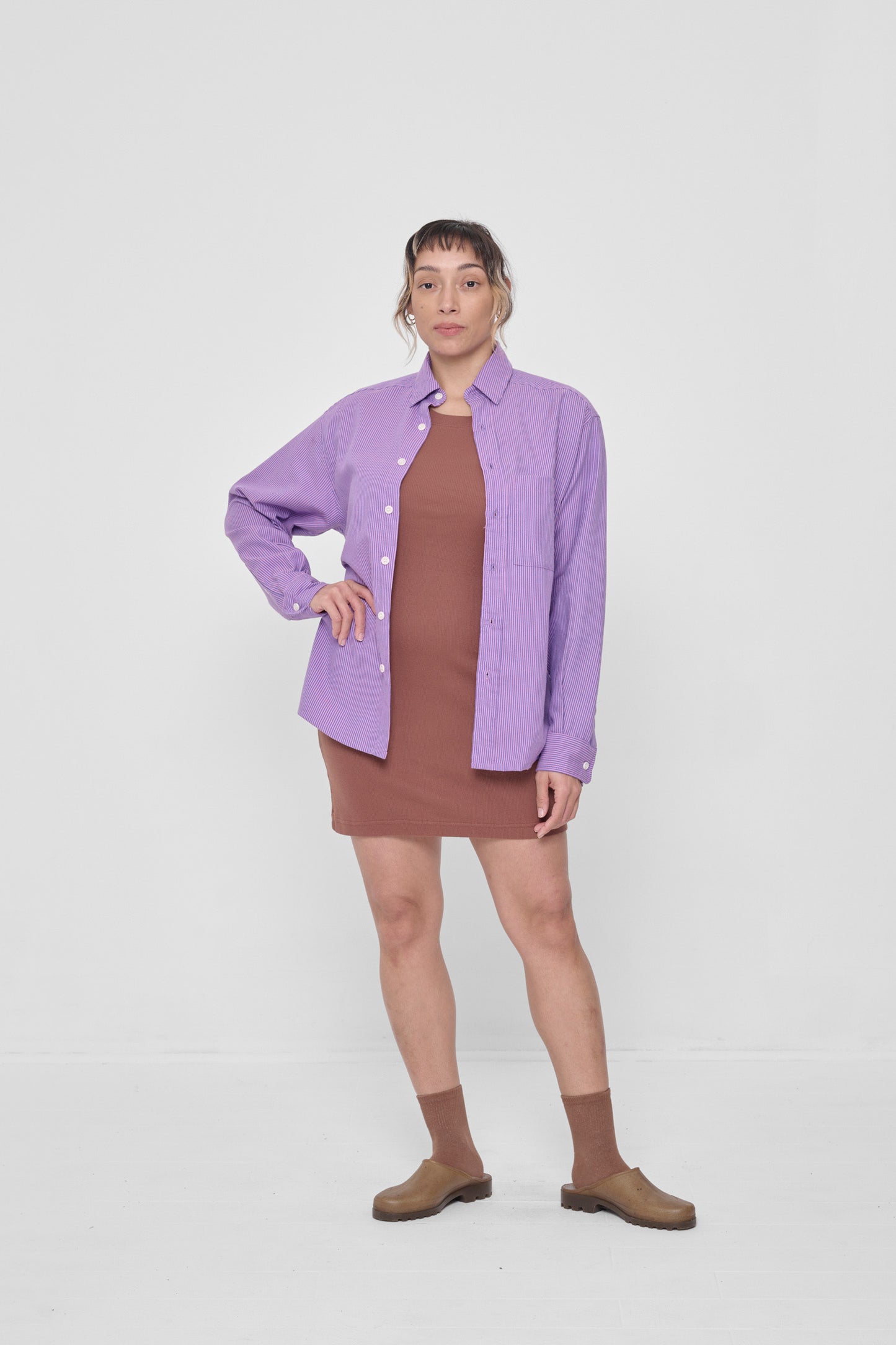 Stripe Button-Up Shirt