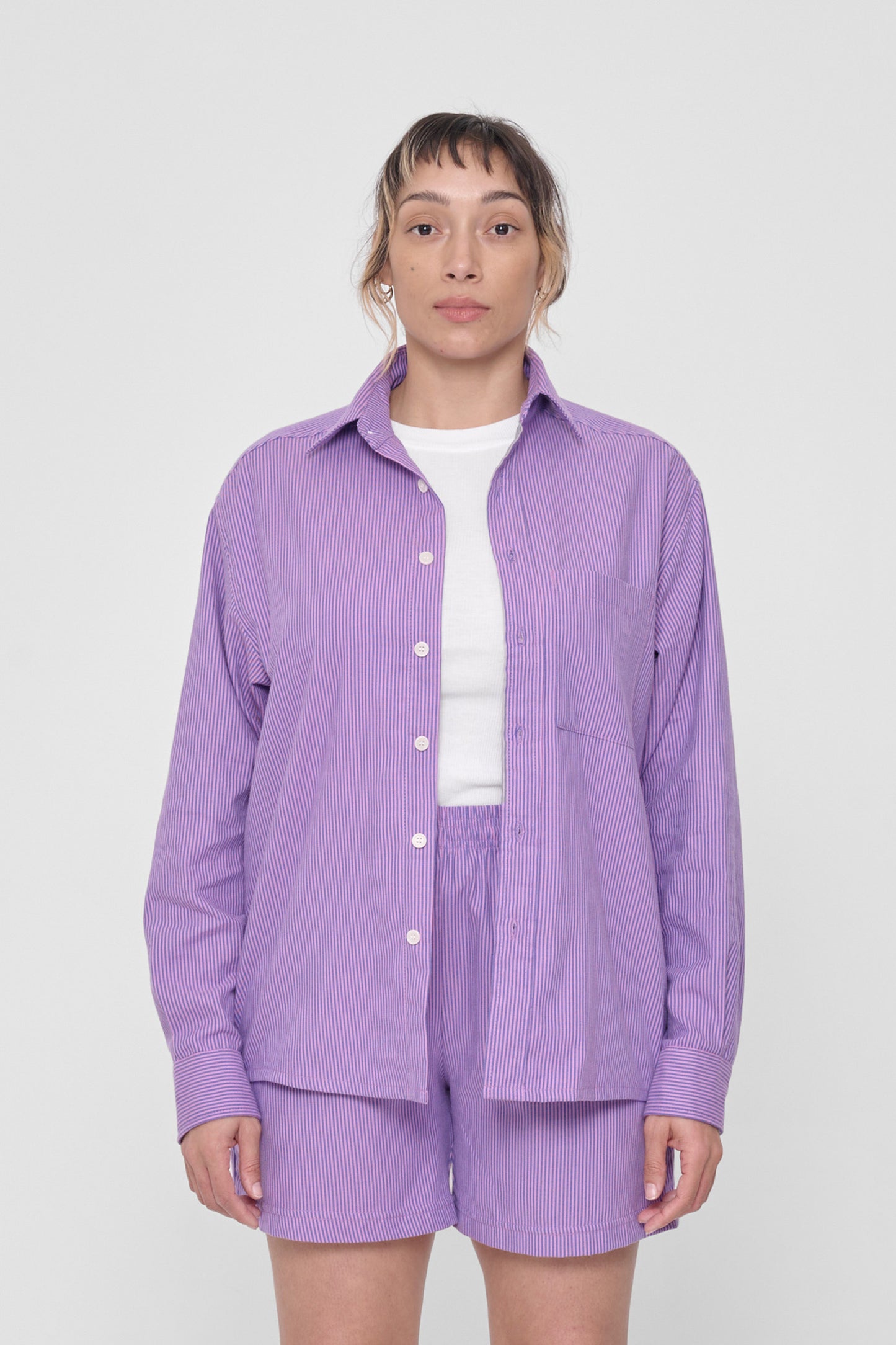 Stripe Button-Up Shirt