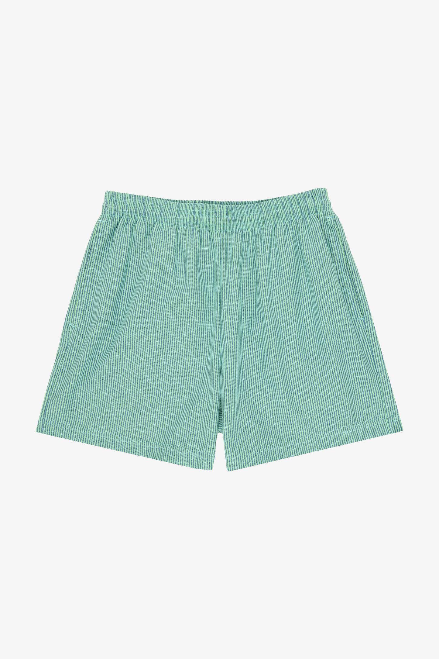 Flat lay shows leg opening is the same width from top of the thigh, down to the hem.