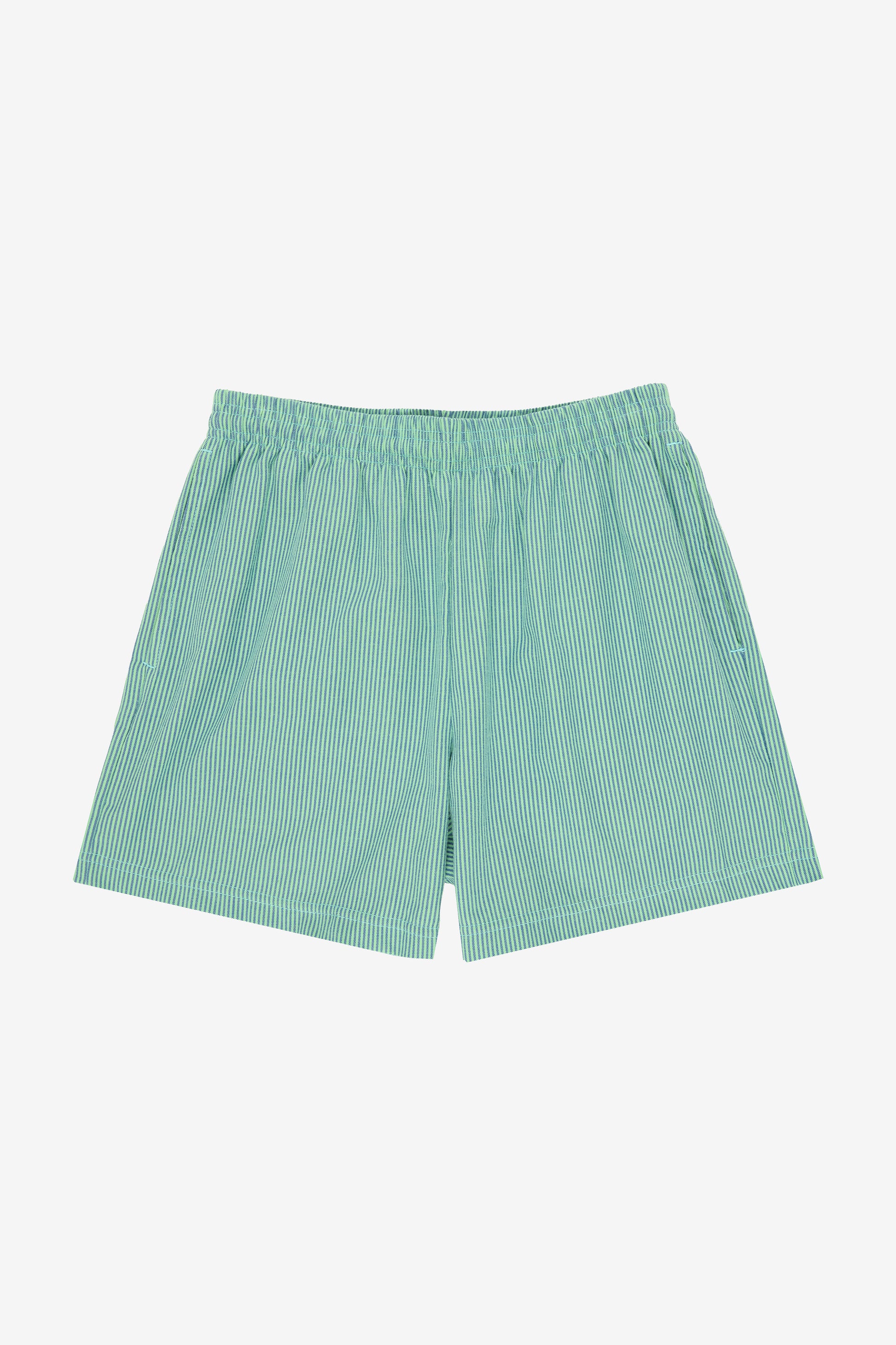 Flat lay shows leg opening is the same width from top of the thigh, down to the hem.