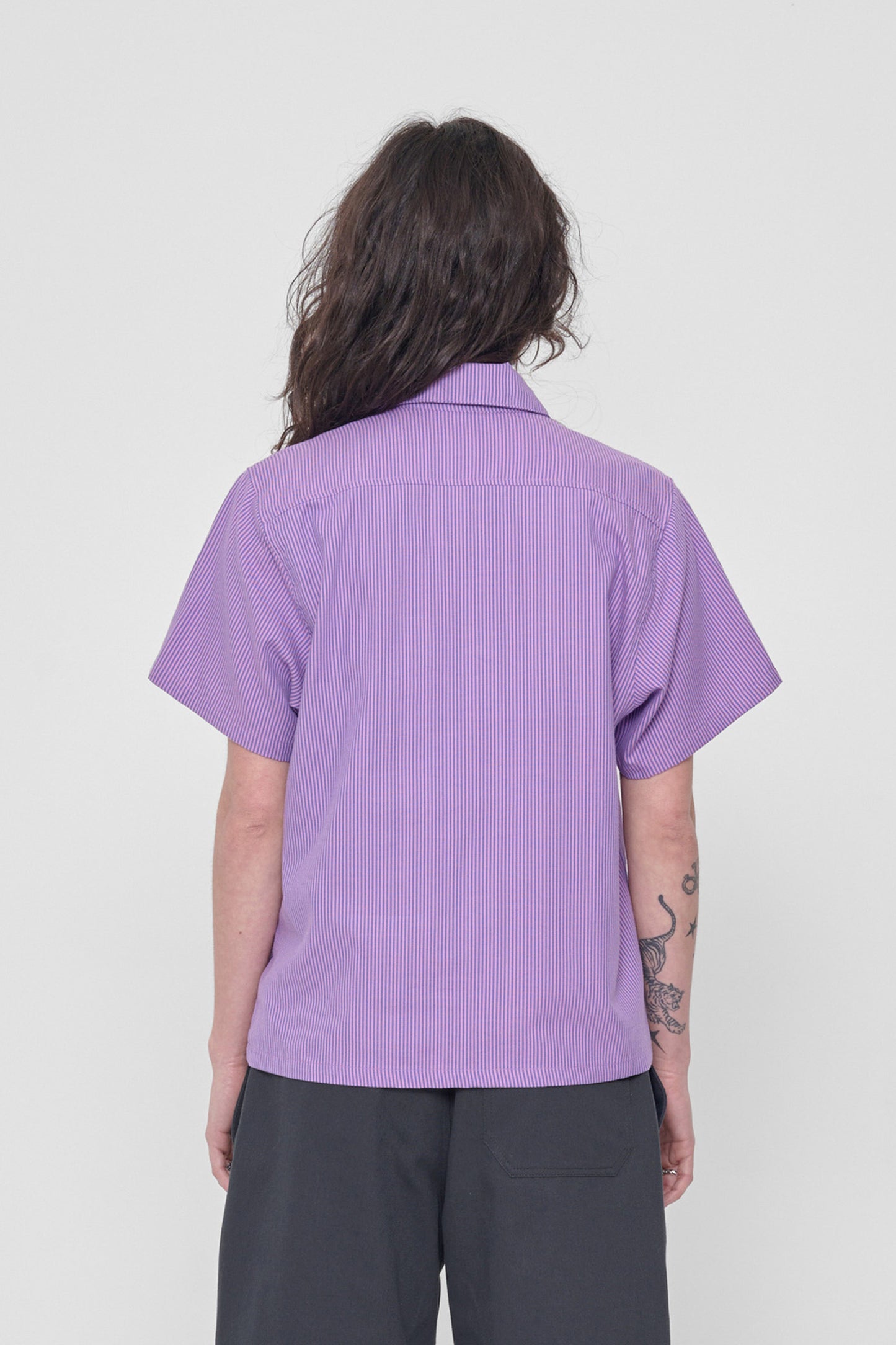 Back view showing the yoke and relaxed fit through the body. 