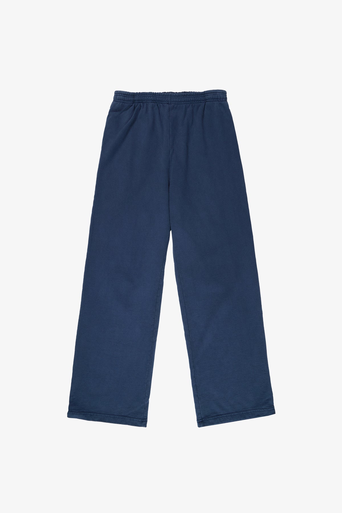 Trash Fleece Apartment Pants in Washed Navy – front view flat lay, no model