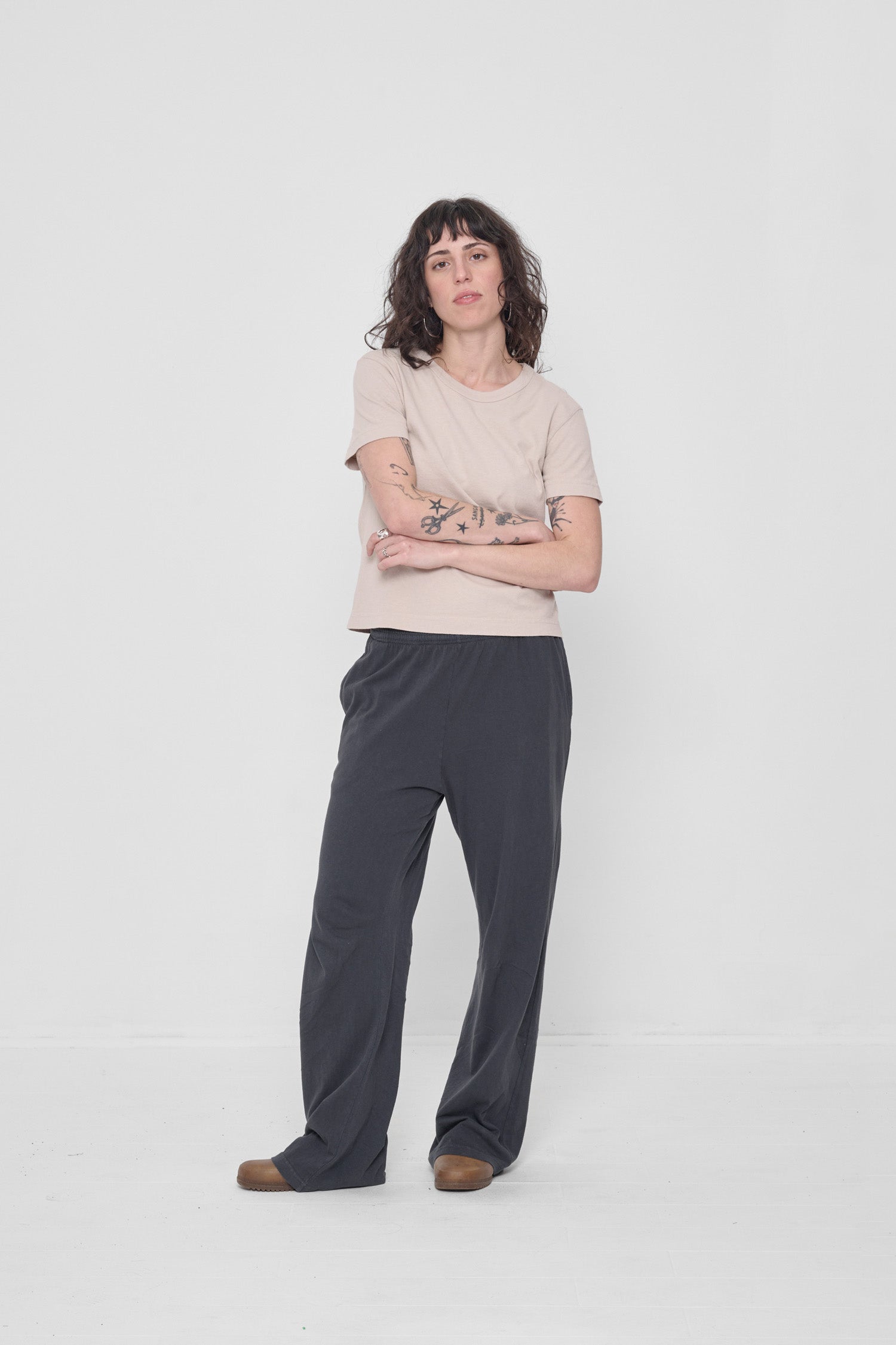 Styled with Slate Apartment Pants and Plasticana shoes.