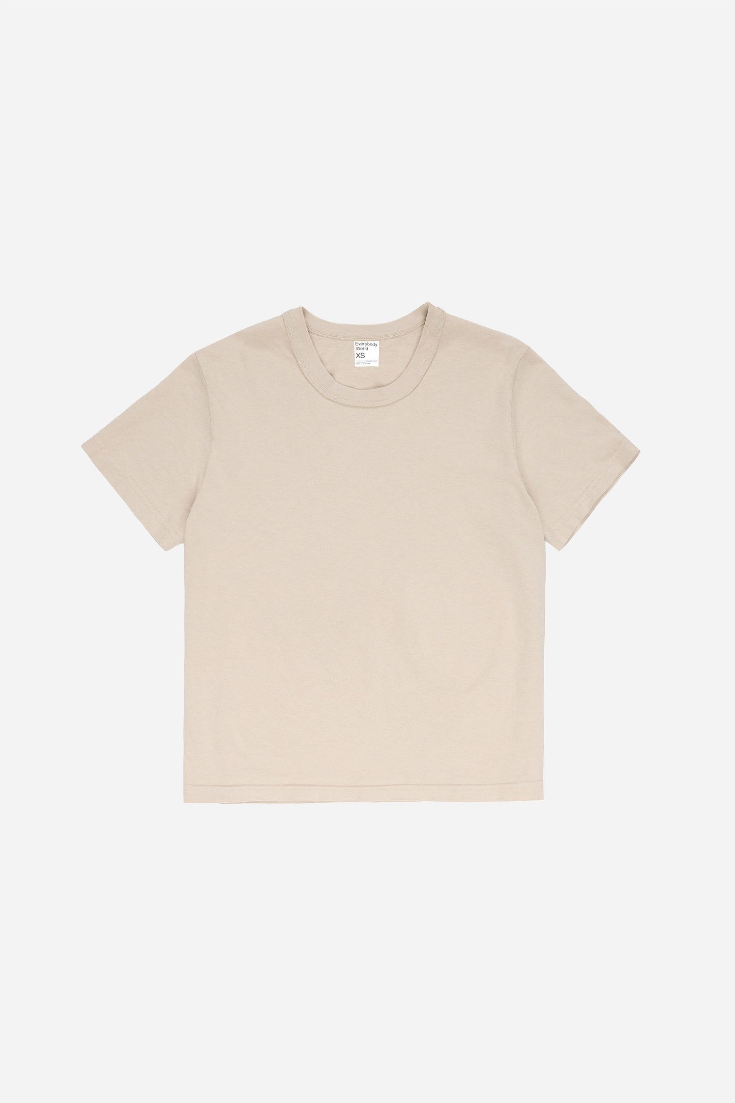 Flat lay of Oat Tailored Trash Tee, front view