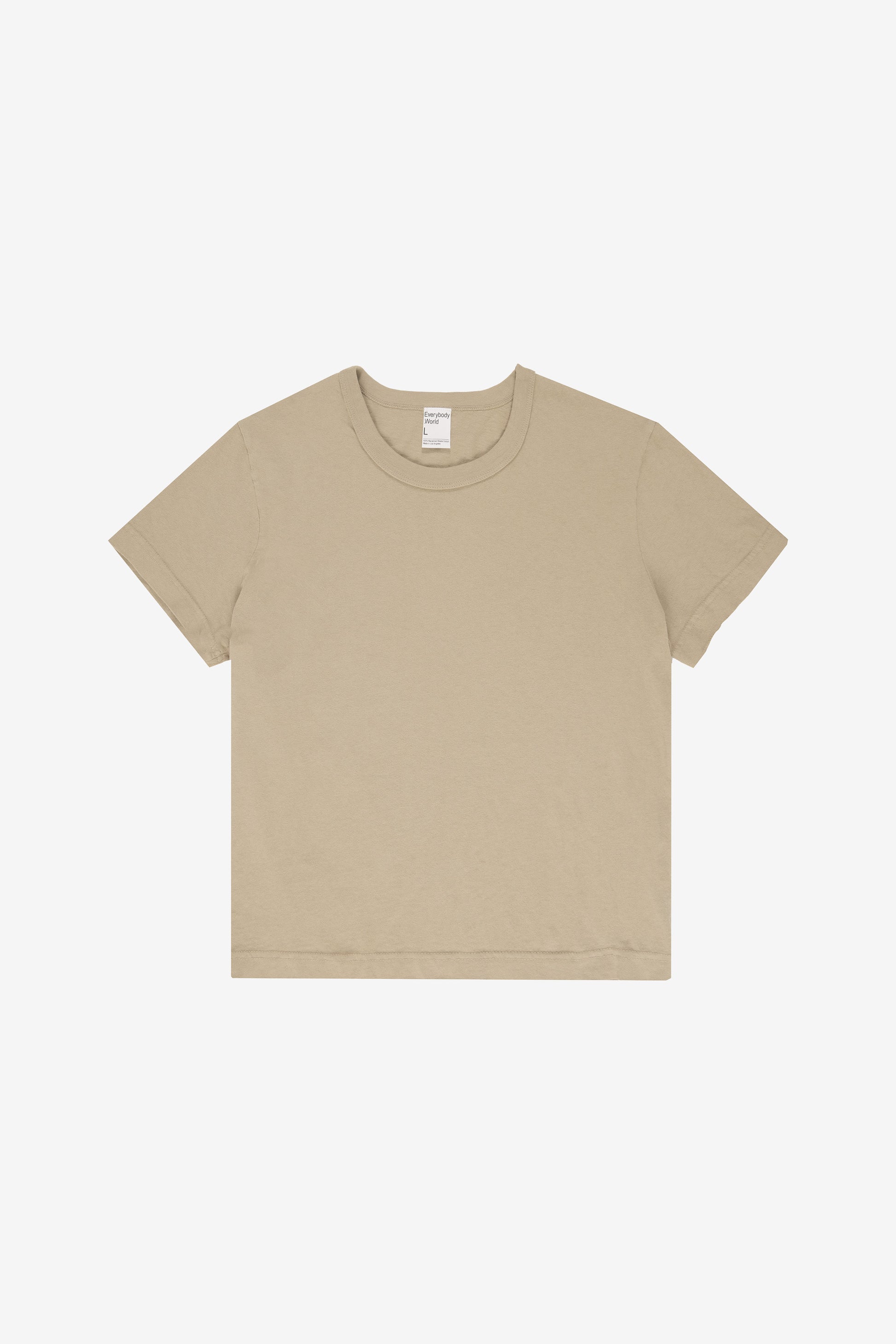 Flat lay showing slim rectangular body and sleeves.