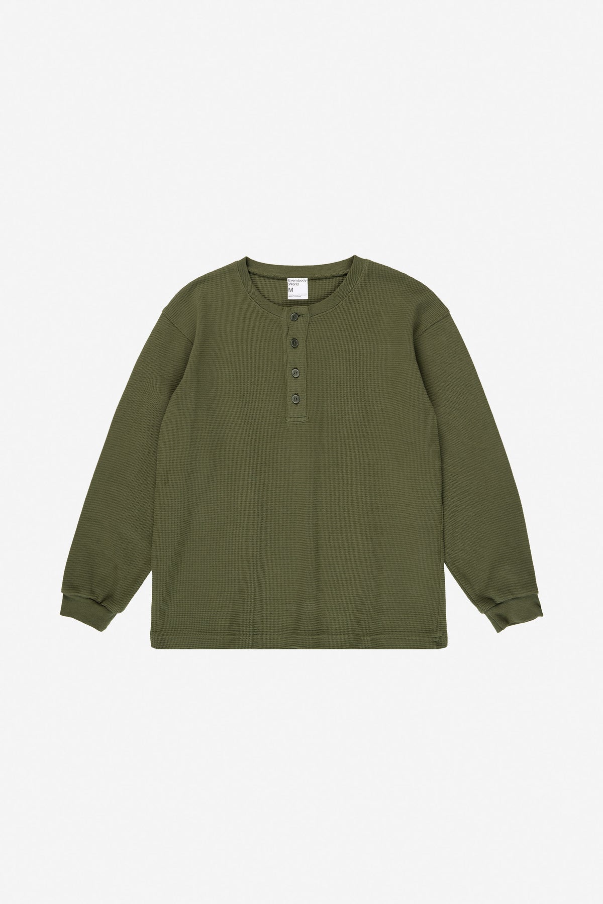 Thermal Henley Trash Tee in Slate – flat lay, no model