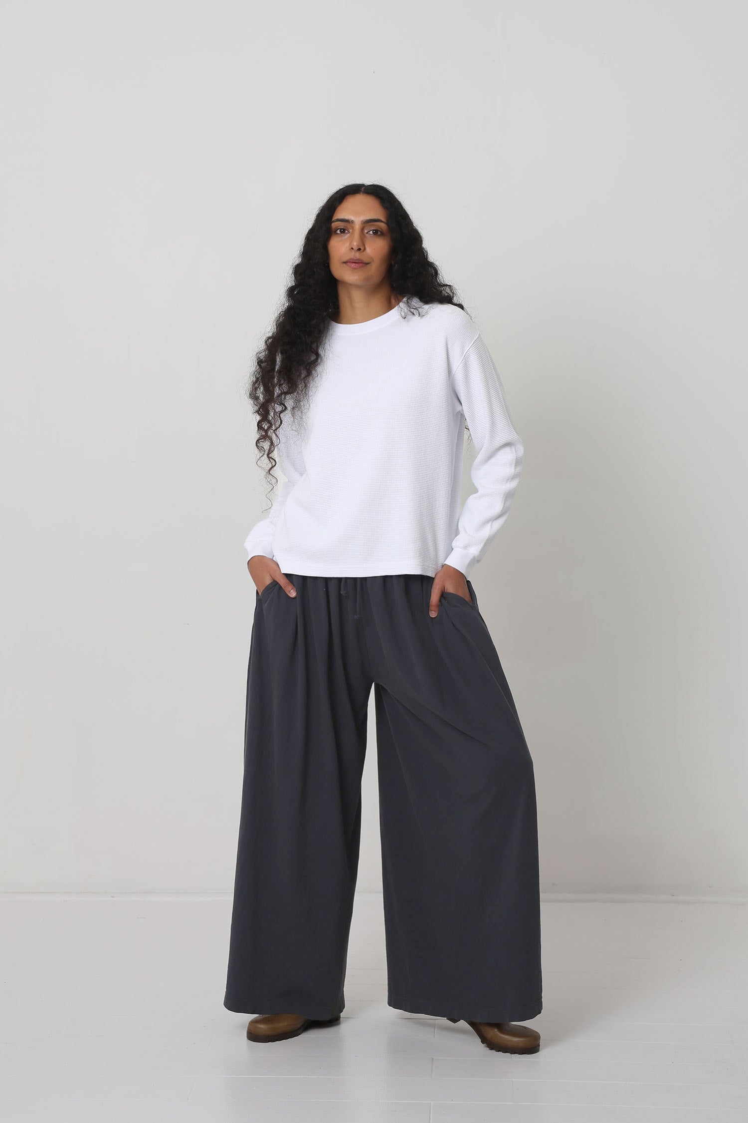 Styled with Slate Tubular Pants and Plasticana shoes.